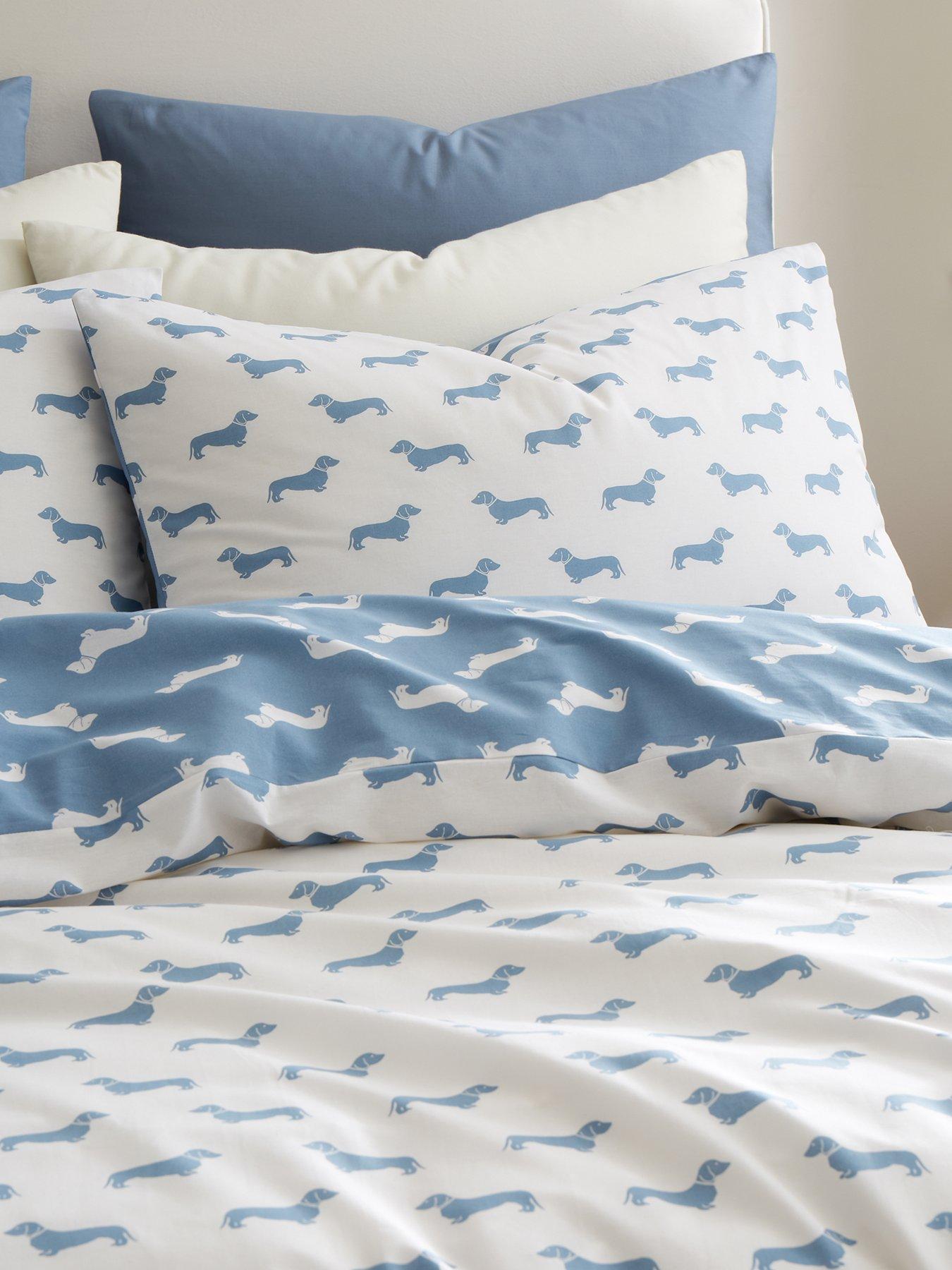 Emily Bond Peggy Dachshund Dog 100% Cotton Duvet Cover Set