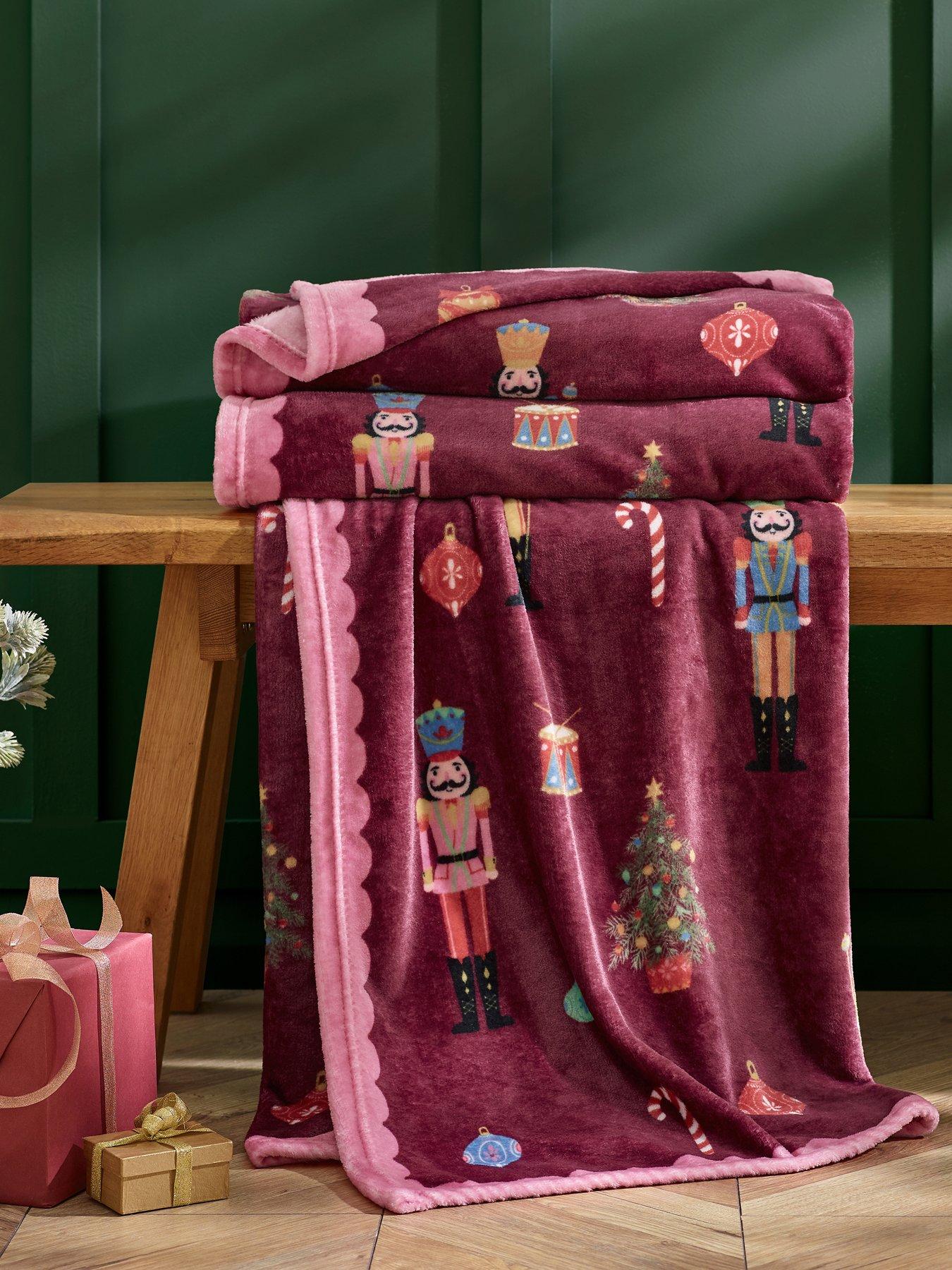 Image 1 of 3 of Catherine Lansfield Christmas Nutcracker Soft Fleece Throw