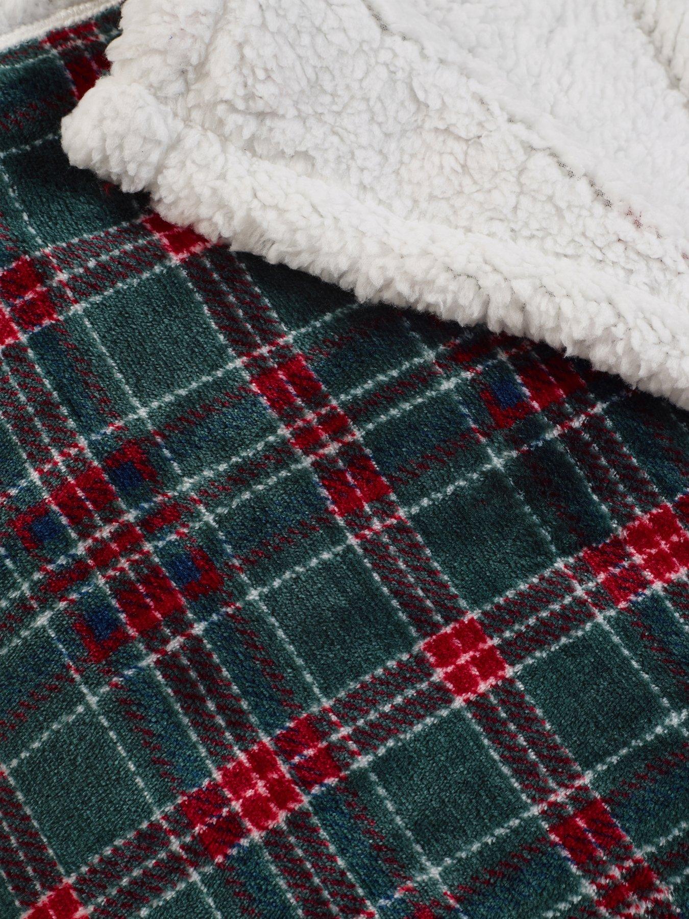 Image 3 of 3 of Catherine Lansfield Tartan Sherpa Check Soft Fleece Throw