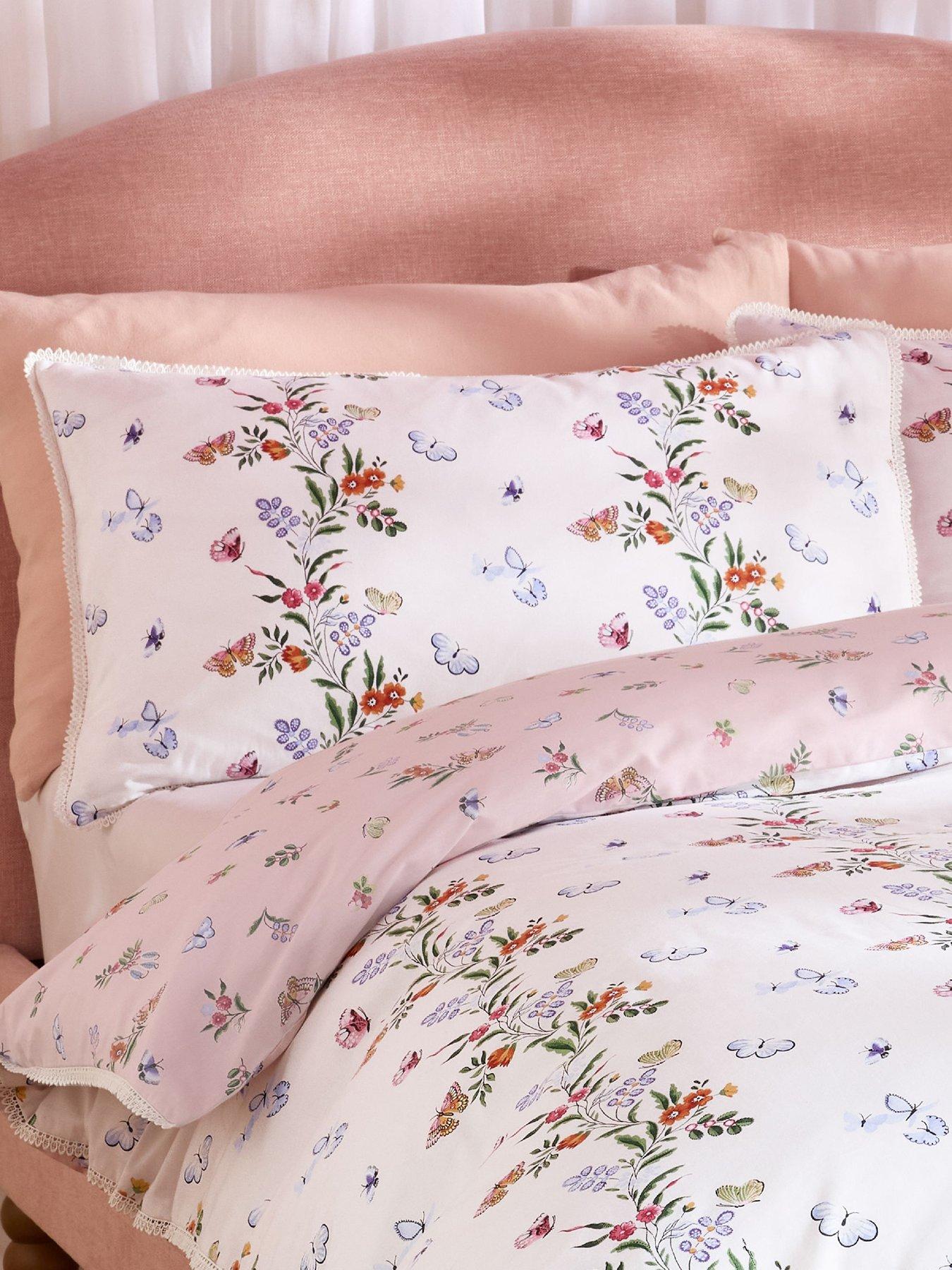 Image 1 of 5 of Cath Kidston Flutter Floral 100% Cotton Duvet Cover Set