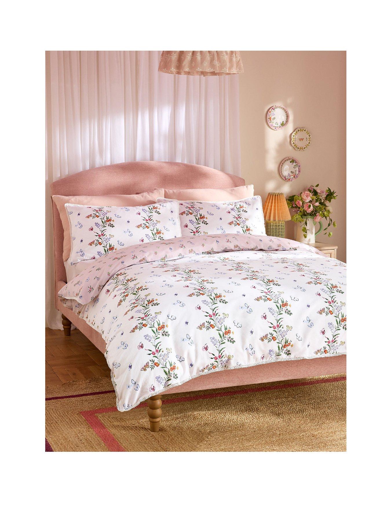 Image 2 of 5 of Cath Kidston Flutter Floral 100% Cotton Duvet Cover Set