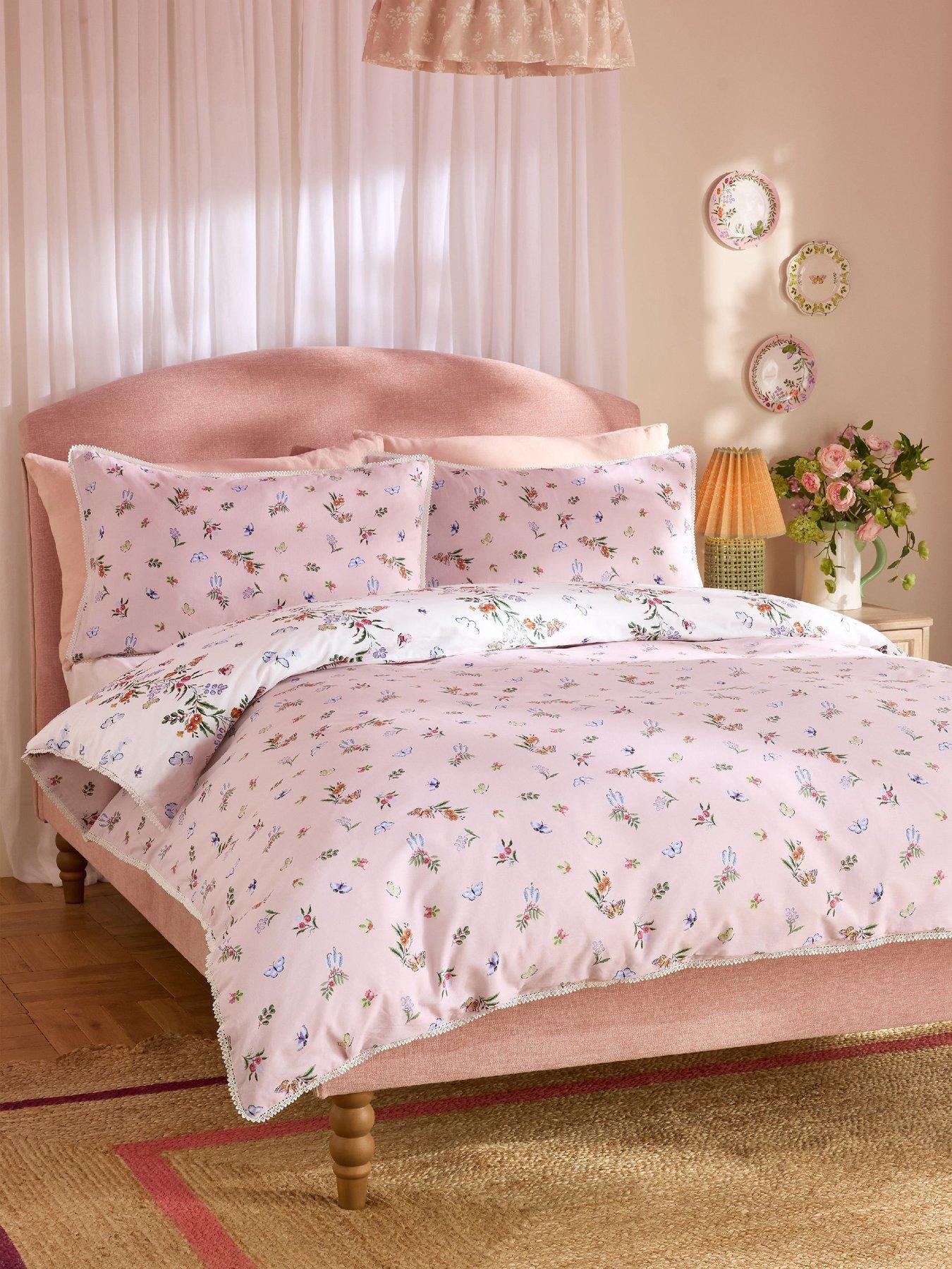 Image 3 of 5 of Cath Kidston Flutter Floral 100% Cotton Duvet Cover Set