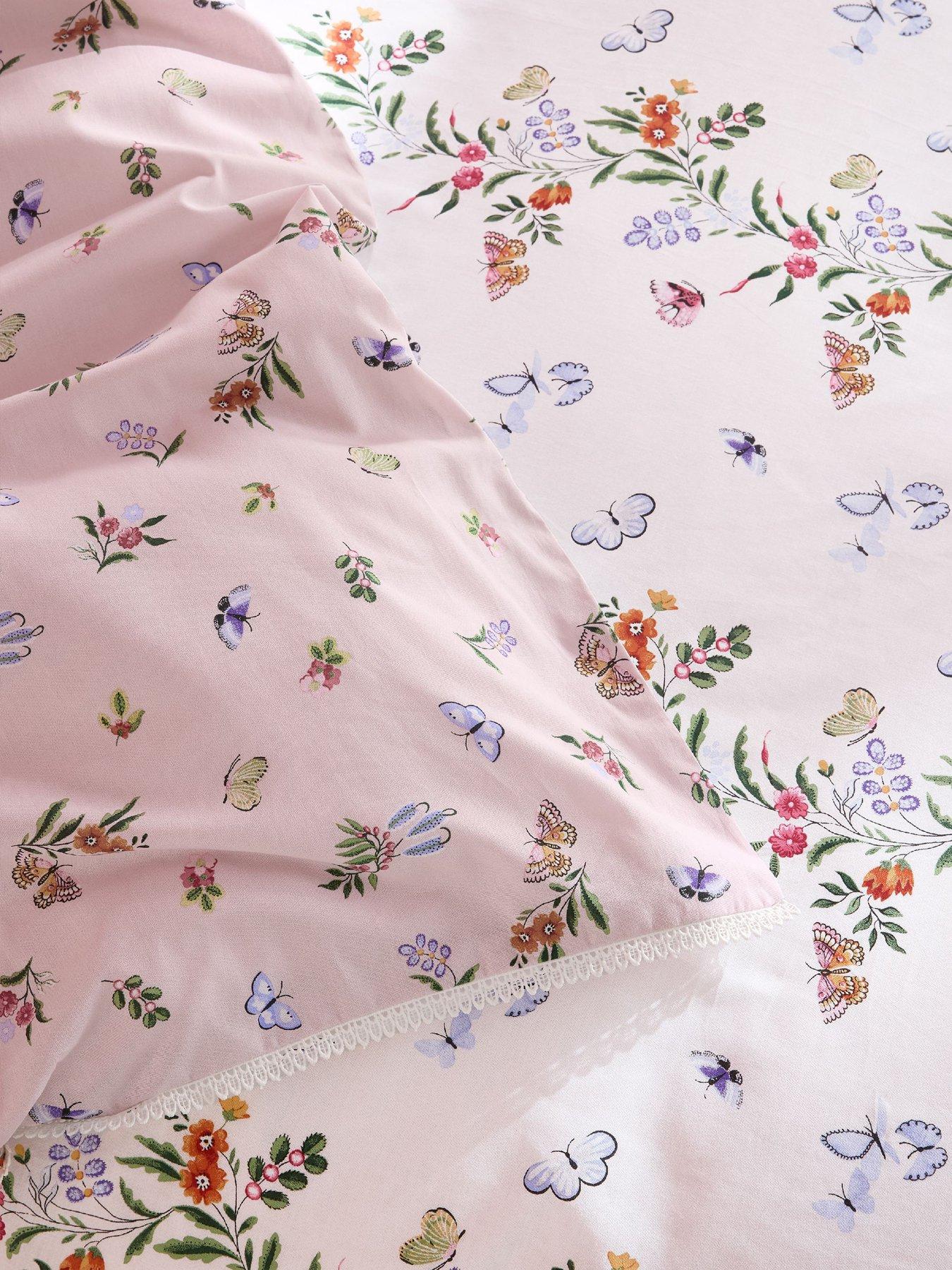 Image 5 of 5 of Cath Kidston Flutter Floral 100% Cotton Duvet Cover Set