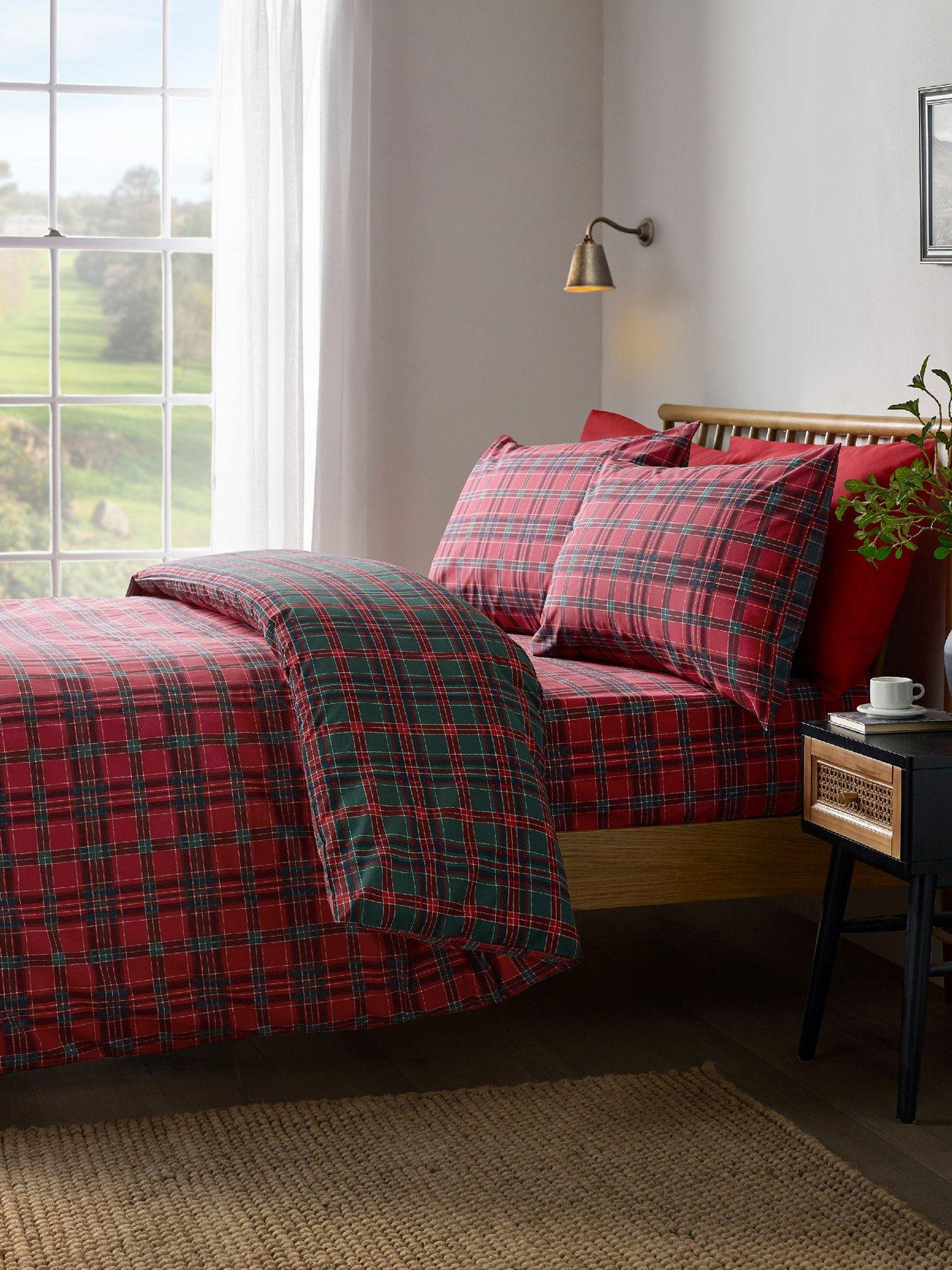 Catherine Lansfield Tartan Check Duvet Cover Set