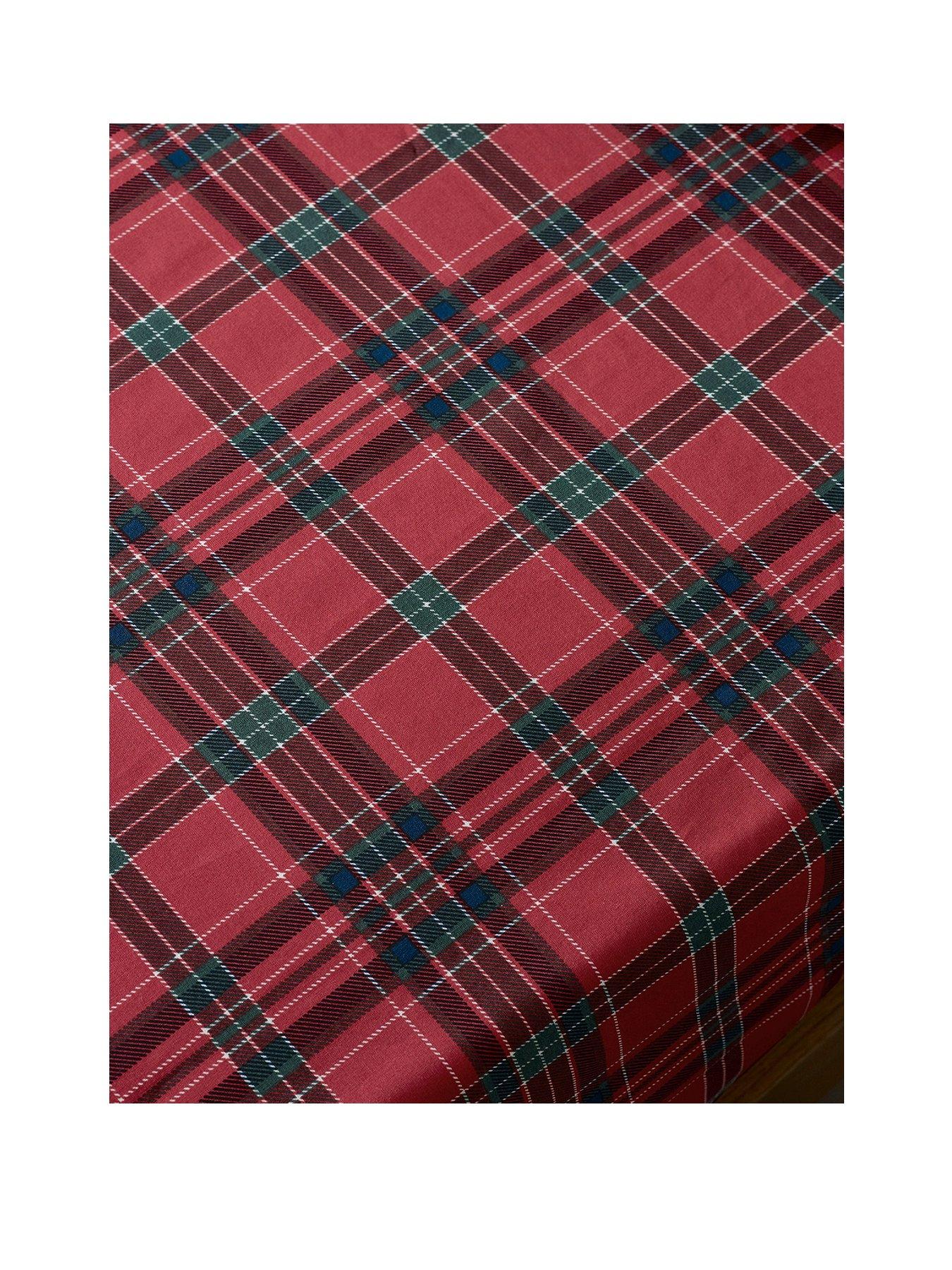 Image 2 of 2 of Catherine Lansfield Tartan Check Fitted Sheet