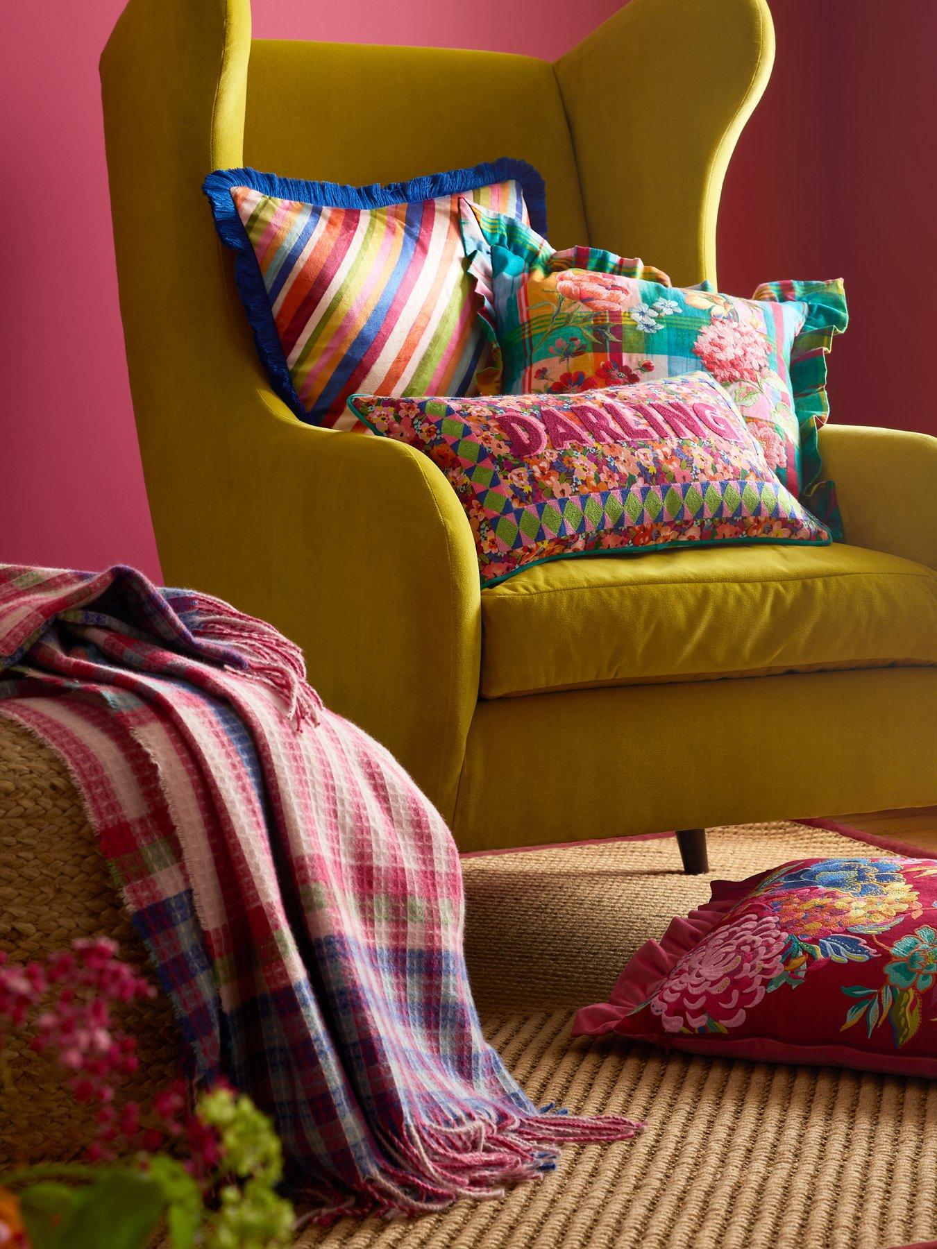Image 4 of 4 of Sophie Robinson Darling Waffle Check Throw