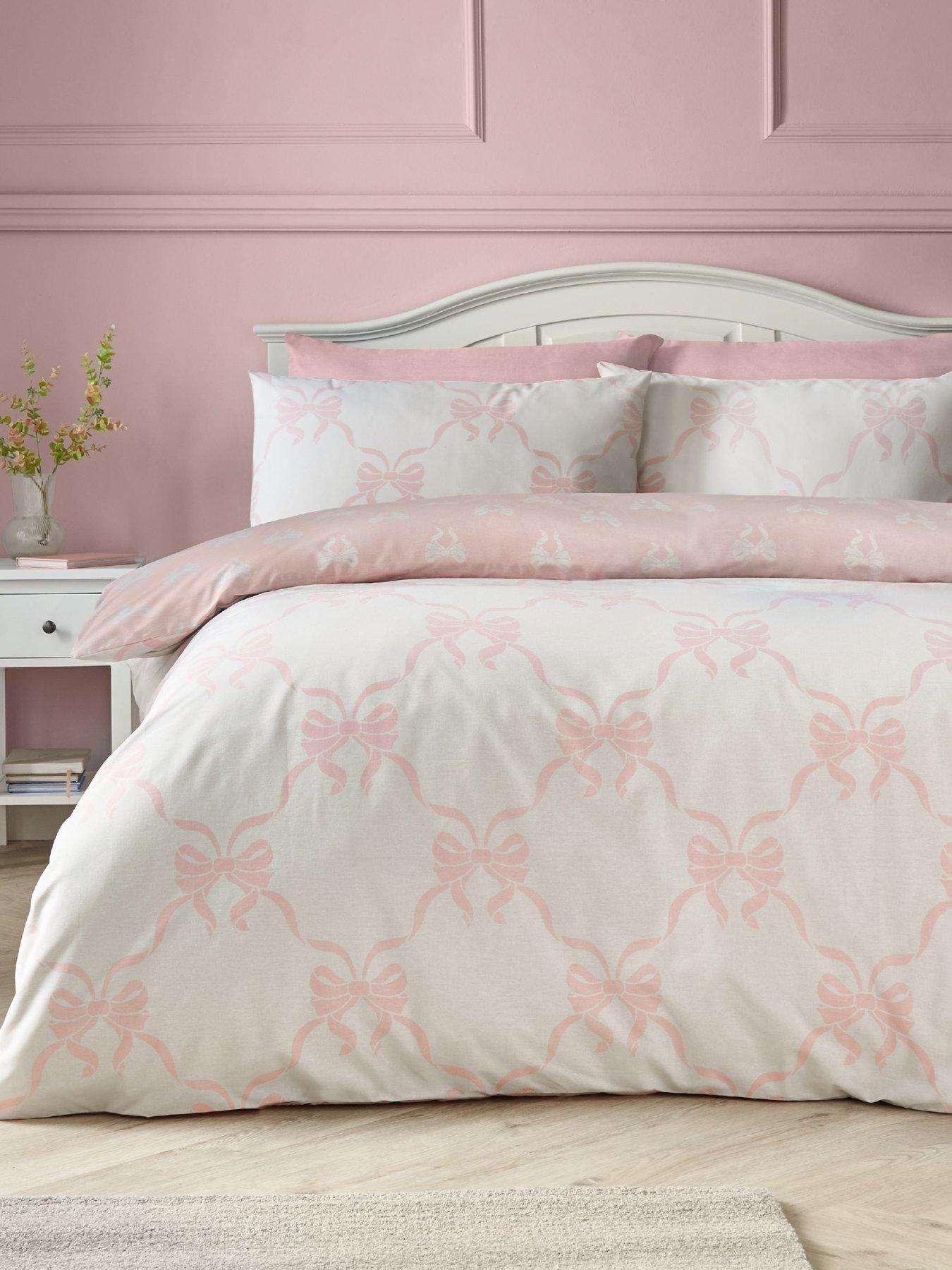 Image 1 of 5 of Catherine Lansfield Pretty Bows Duvet Cover Set