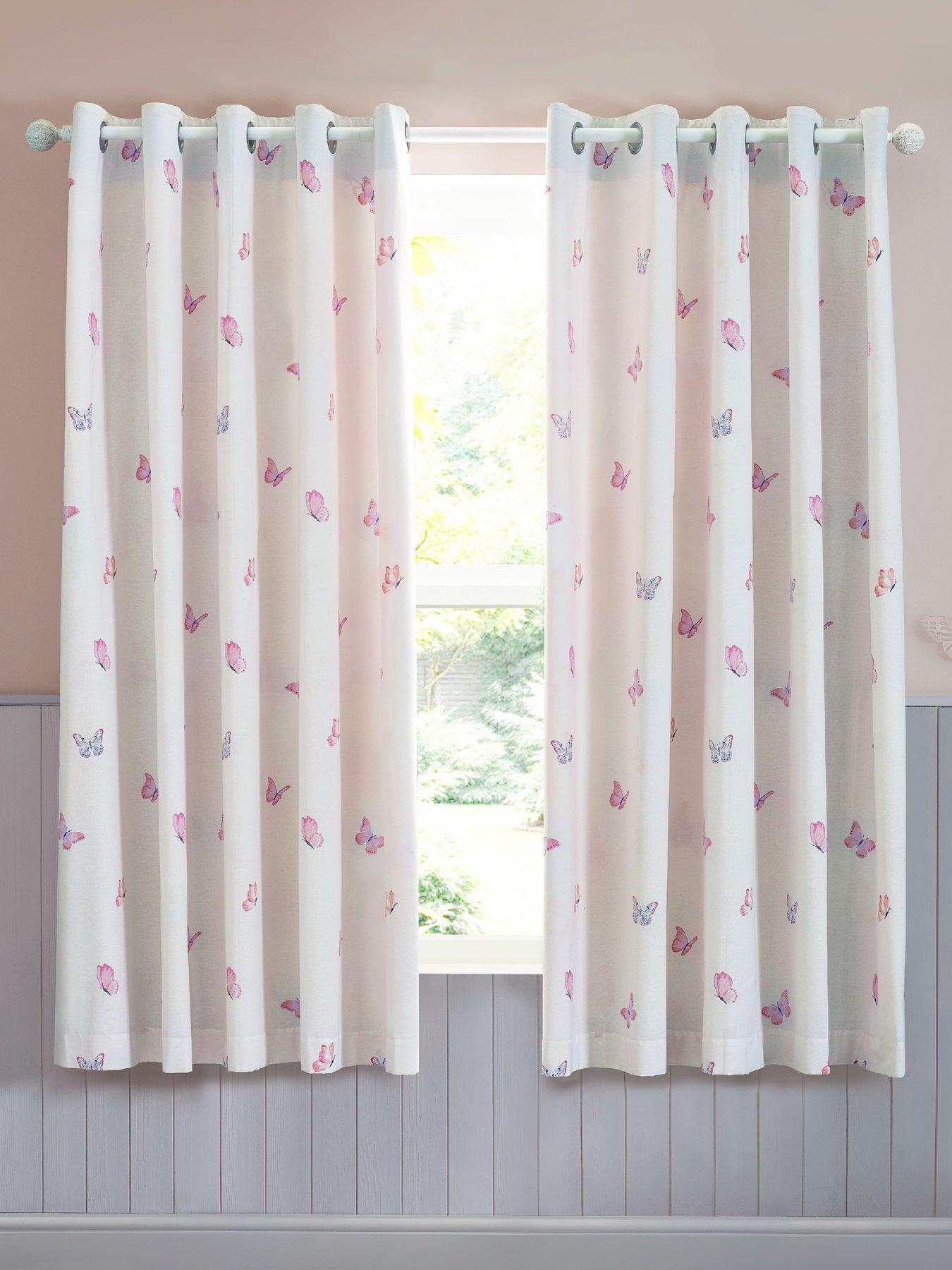 Image 2 of 5 of Catherine Lansfield Ombre Butterflies Reversible Curtains