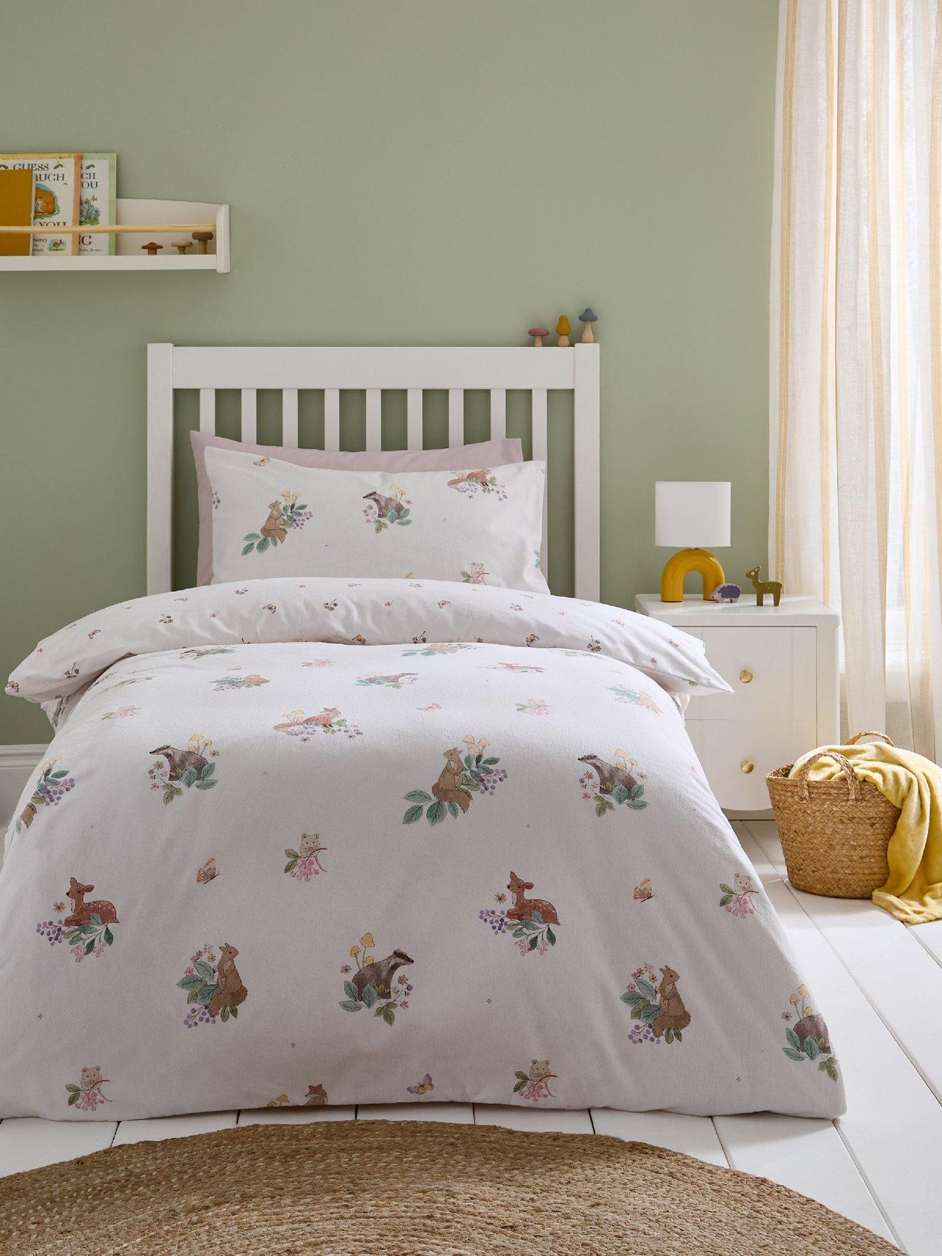 Catherine Lansfield Brushed 100% Cotton Forest Friends Duvet Cover Set