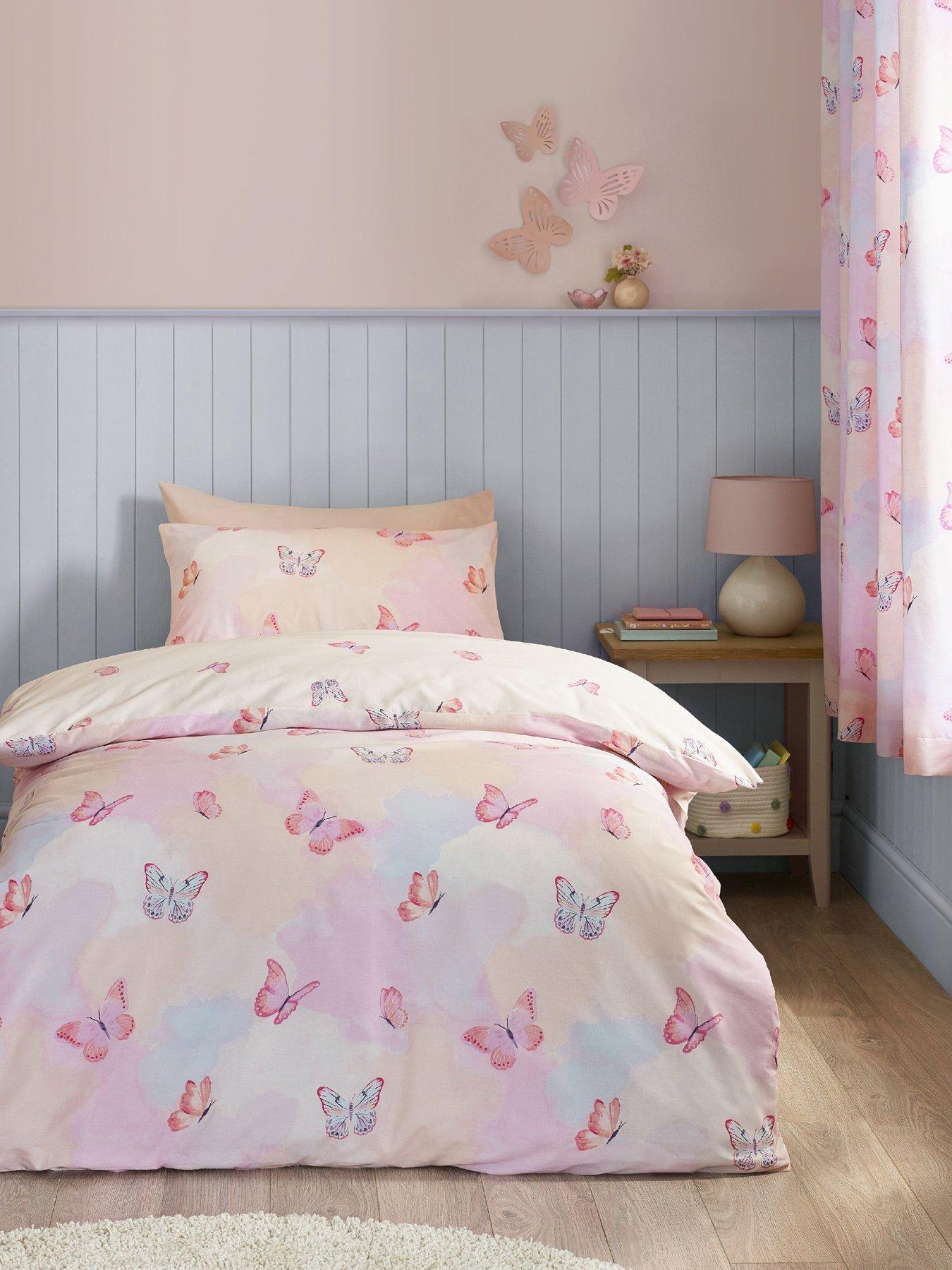 Catherine Lansfield Ombre Butterflies Duvet Cover Set