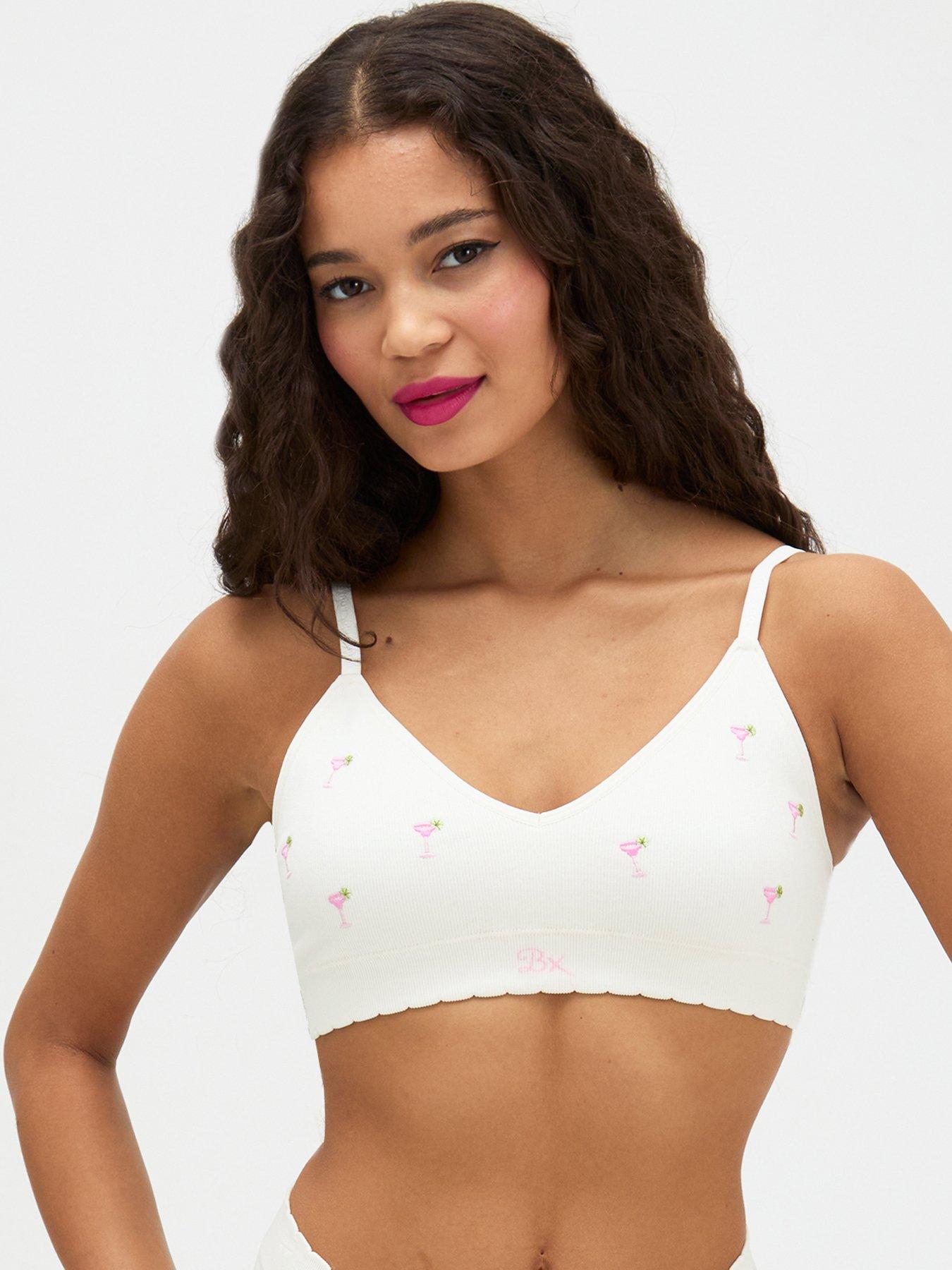 Boux Avenue Boux Avenue Cocktail Emb Seamless Bralette - Ivory Mix