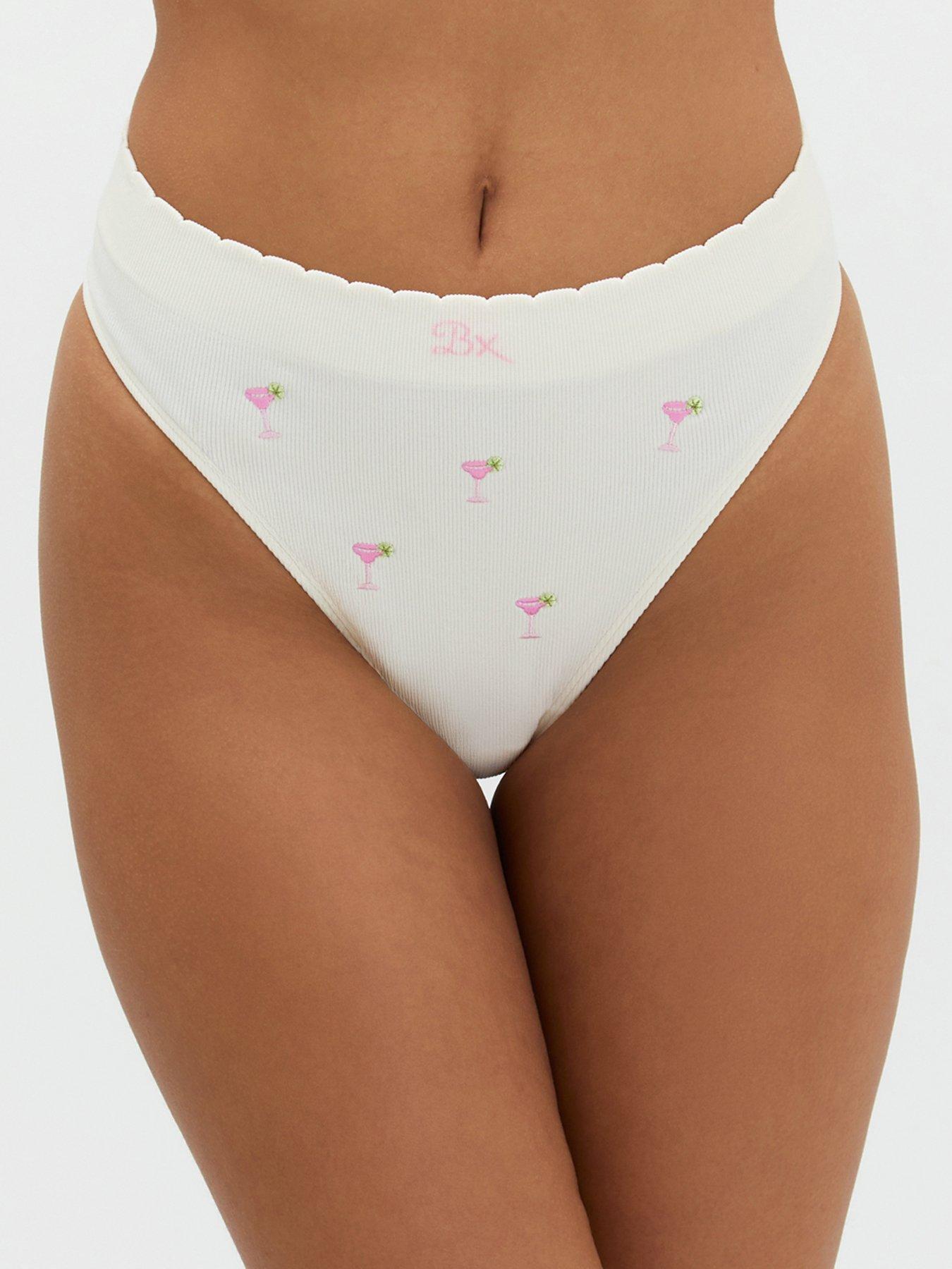 Boux Avenue Boux Avenue Cocktail Emb Seamless Thong - Ivory Mix