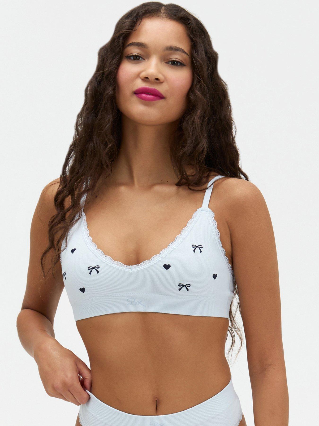 Boux Avenue Boux Avenue Bow Emb Seamfree Bralette - Blue Mix