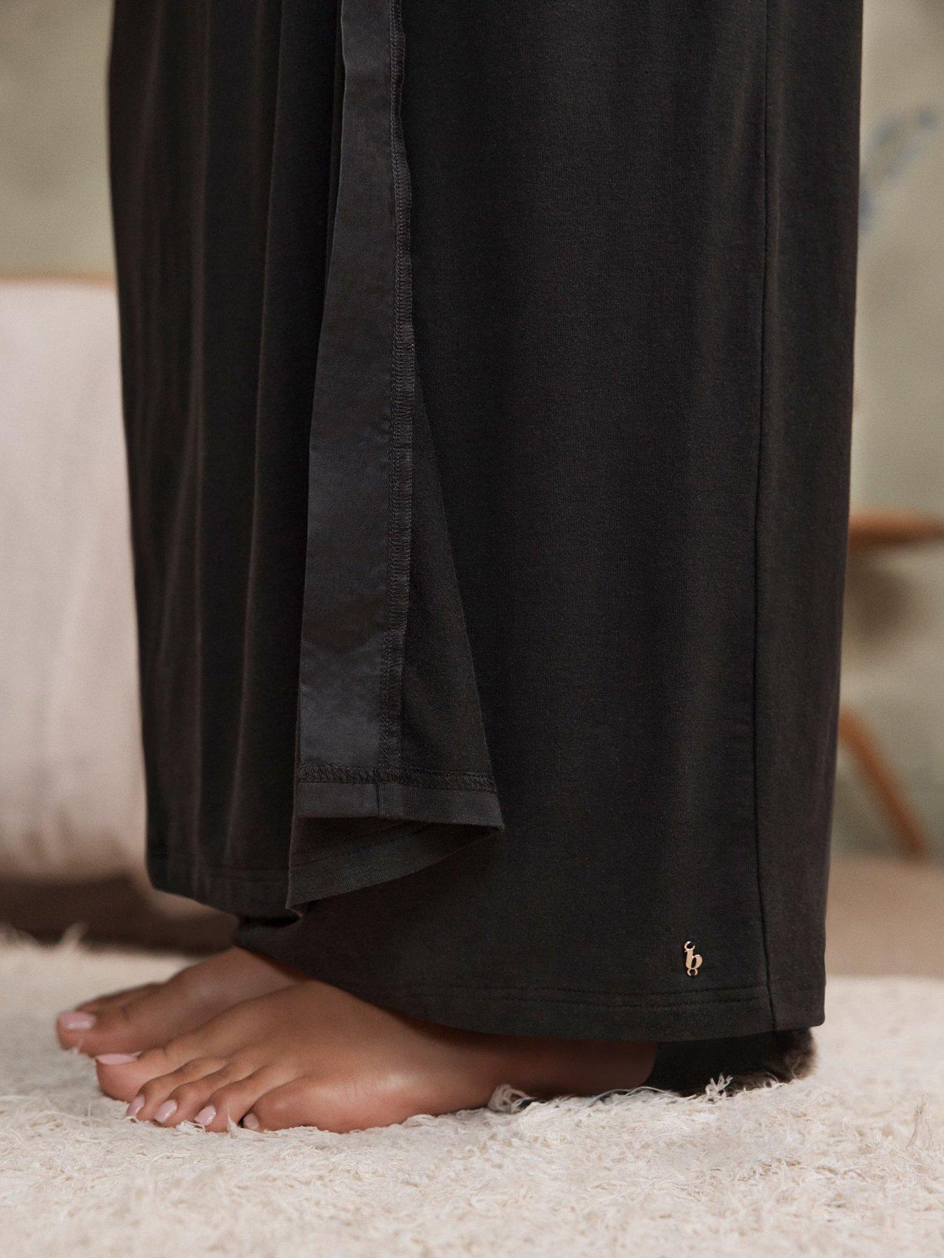 Image 6 of 6 of B By Ted Baker Lyocell And Wool Blend Cardigan Black Robe
