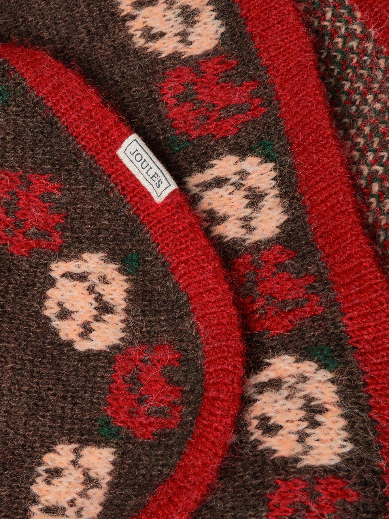 Image 4 of 6 of Joules Kendra Rose Triangle Scarf - Brown