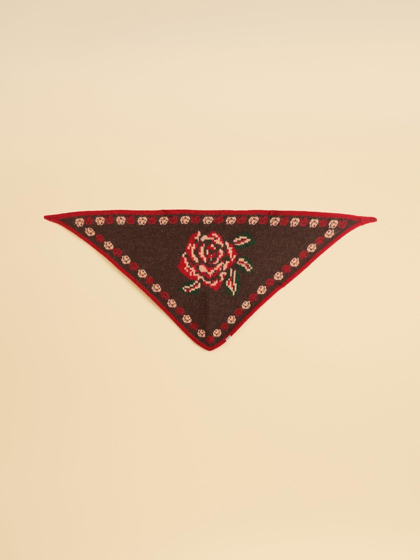 Image 5 of 6 of Joules Kendra Rose Triangle Scarf - Brown