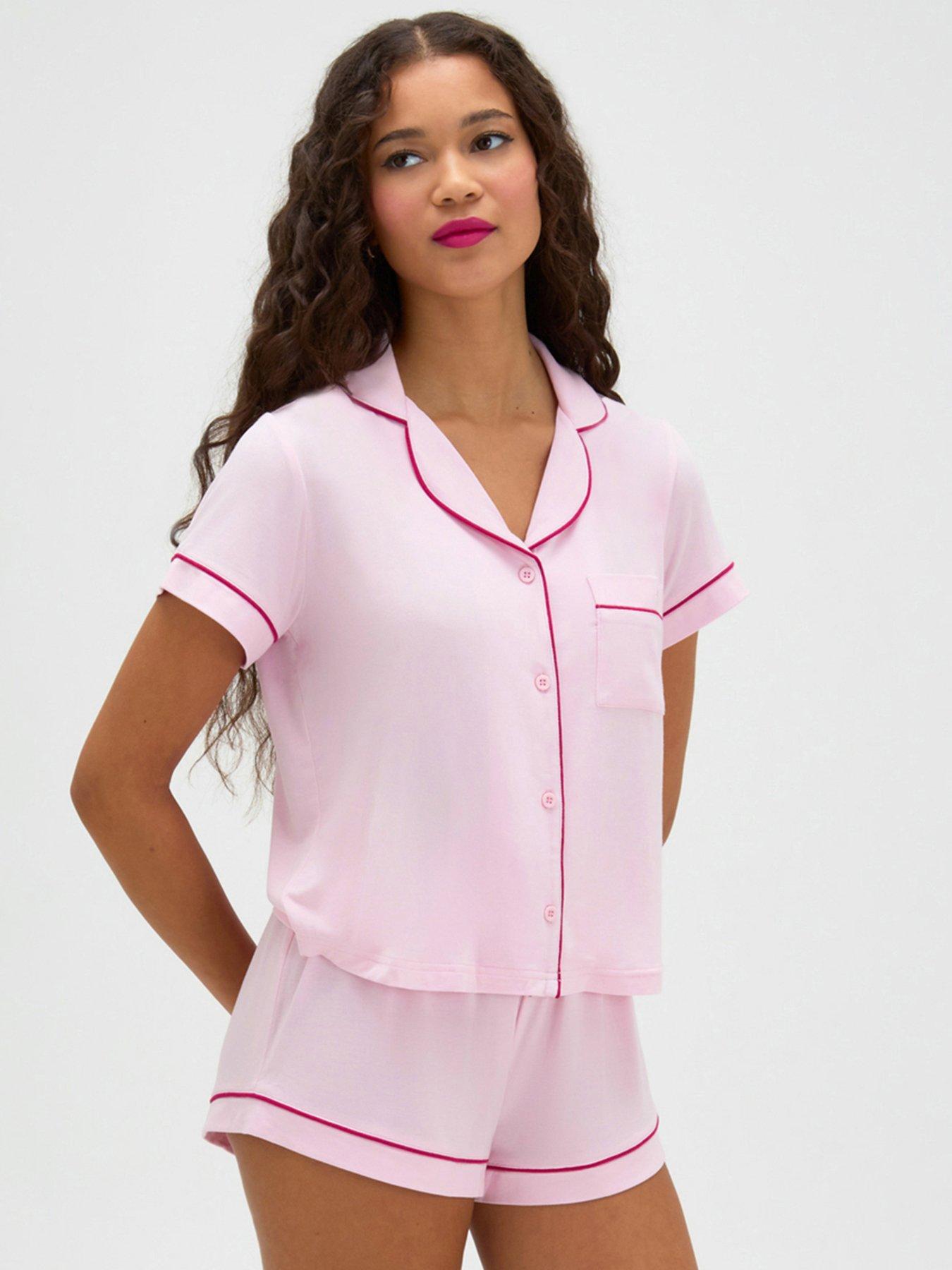 Boux Avenue Short Sleeve PJ Set - Pink