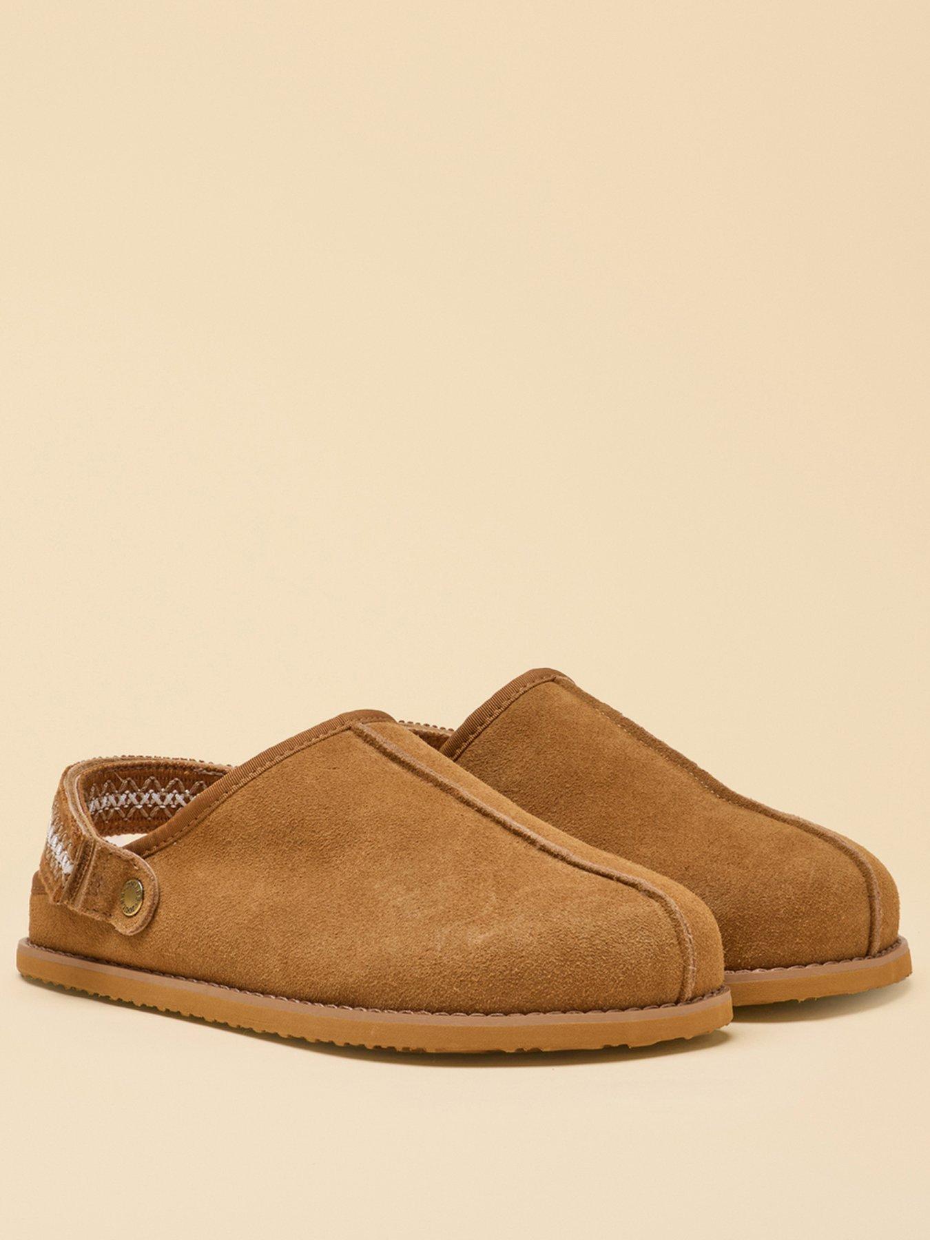 Image 2 of 6 of Joules Womens Adjustable Strap Leather House Shoe - Brown