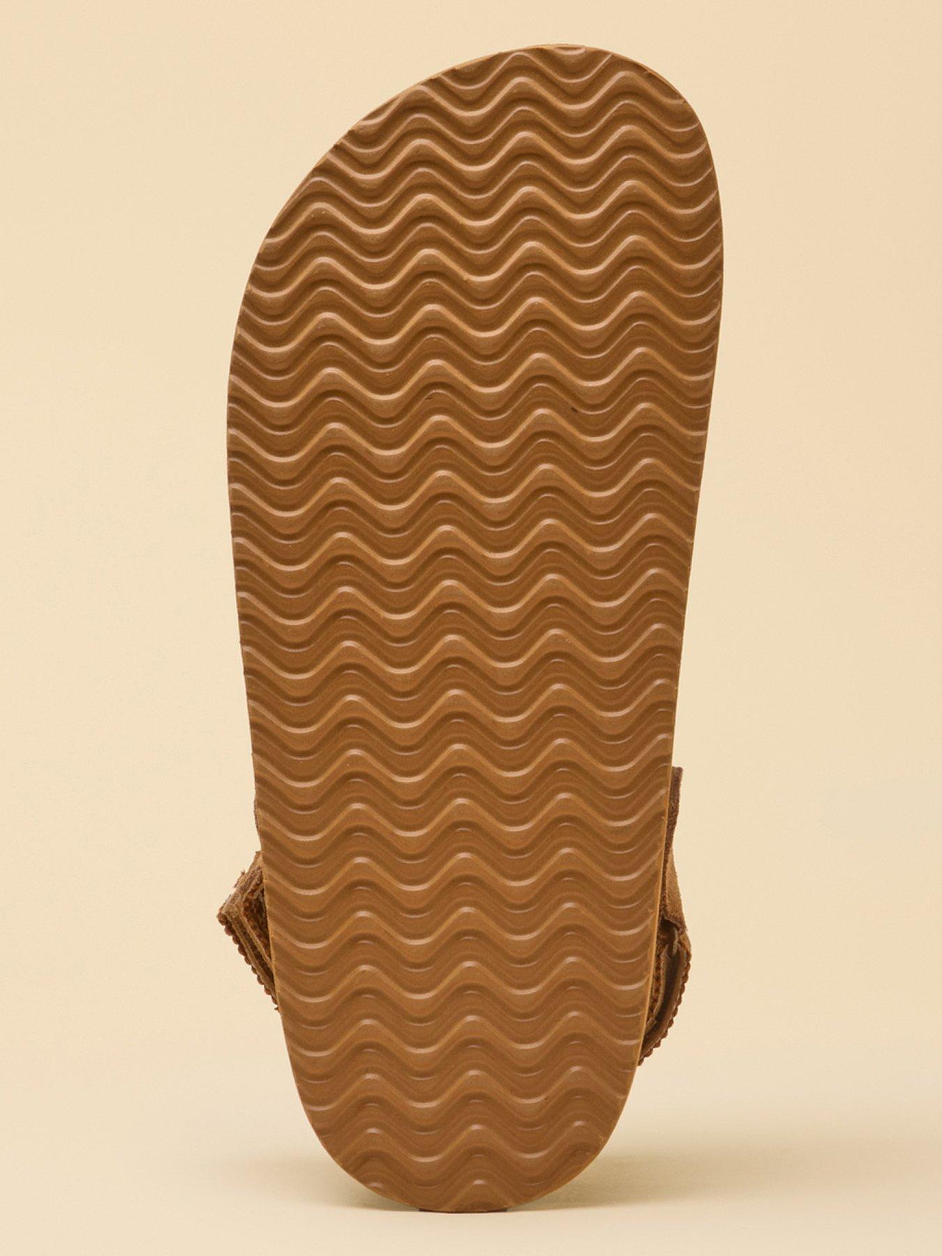 Image 4 of 6 of Joules Womens Adjustable Strap Leather House Shoe - Brown