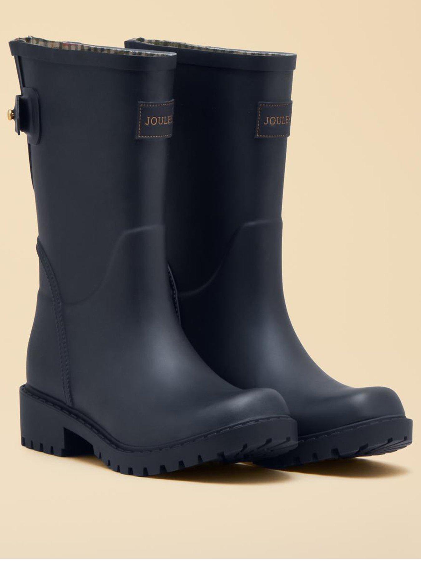 Image 2 of 6 of Joules Womens Wistow Cleated Sole Buckle Strap Wellington Boots - Blue