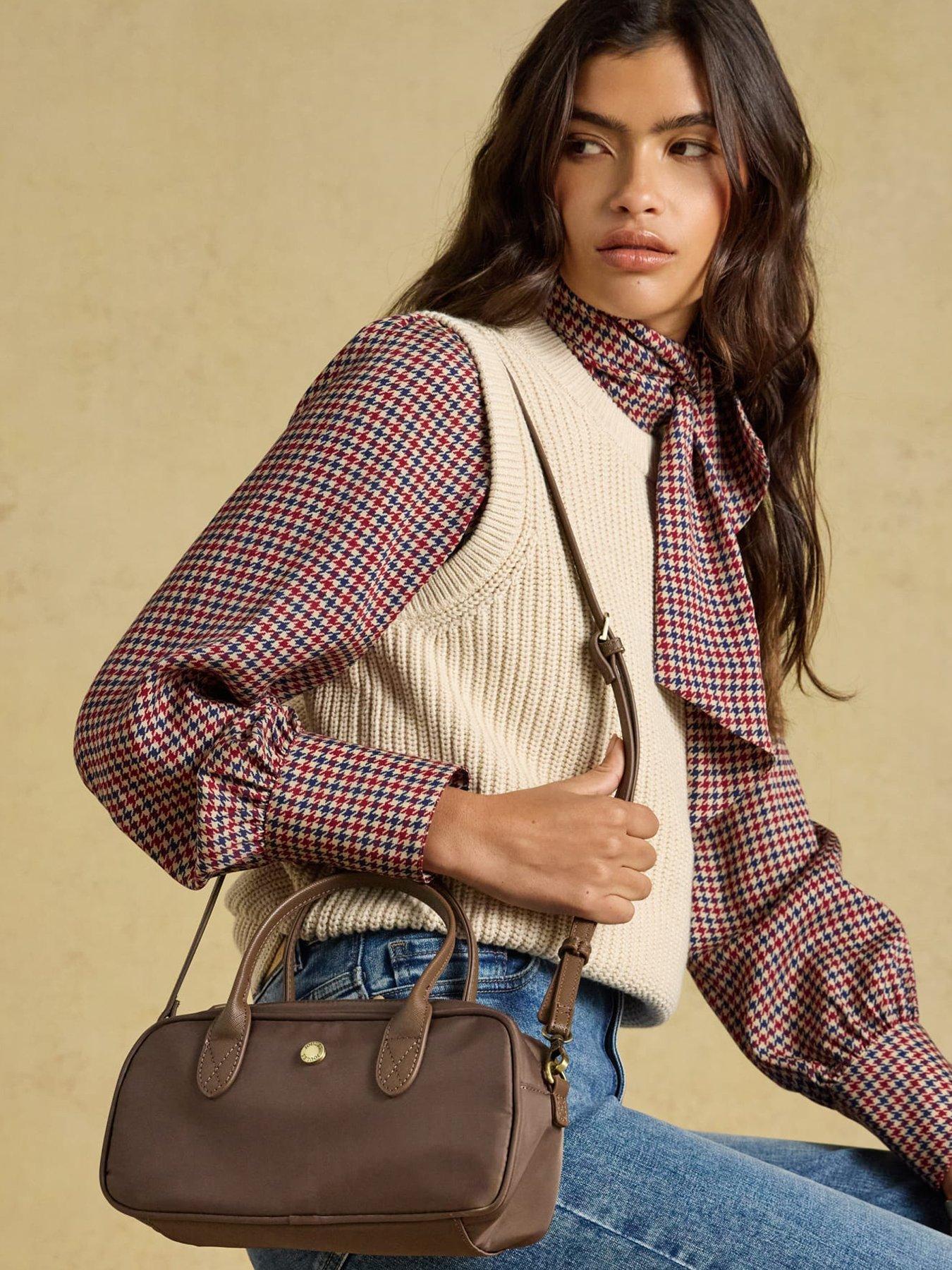 Image 1 of 7 of Joules Womens Edie East West Zip-Top Detachable Strap Bag - Brown