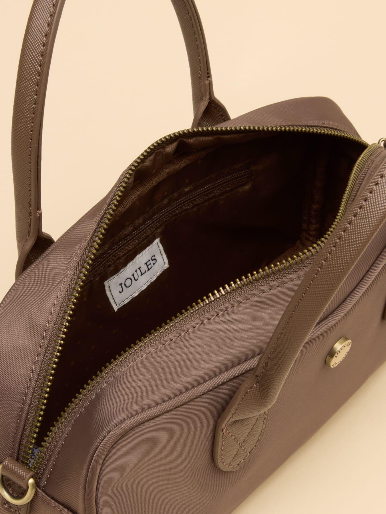 Image 3 of 7 of Joules Womens Edie East West Zip-Top Detachable Strap Bag - Brown