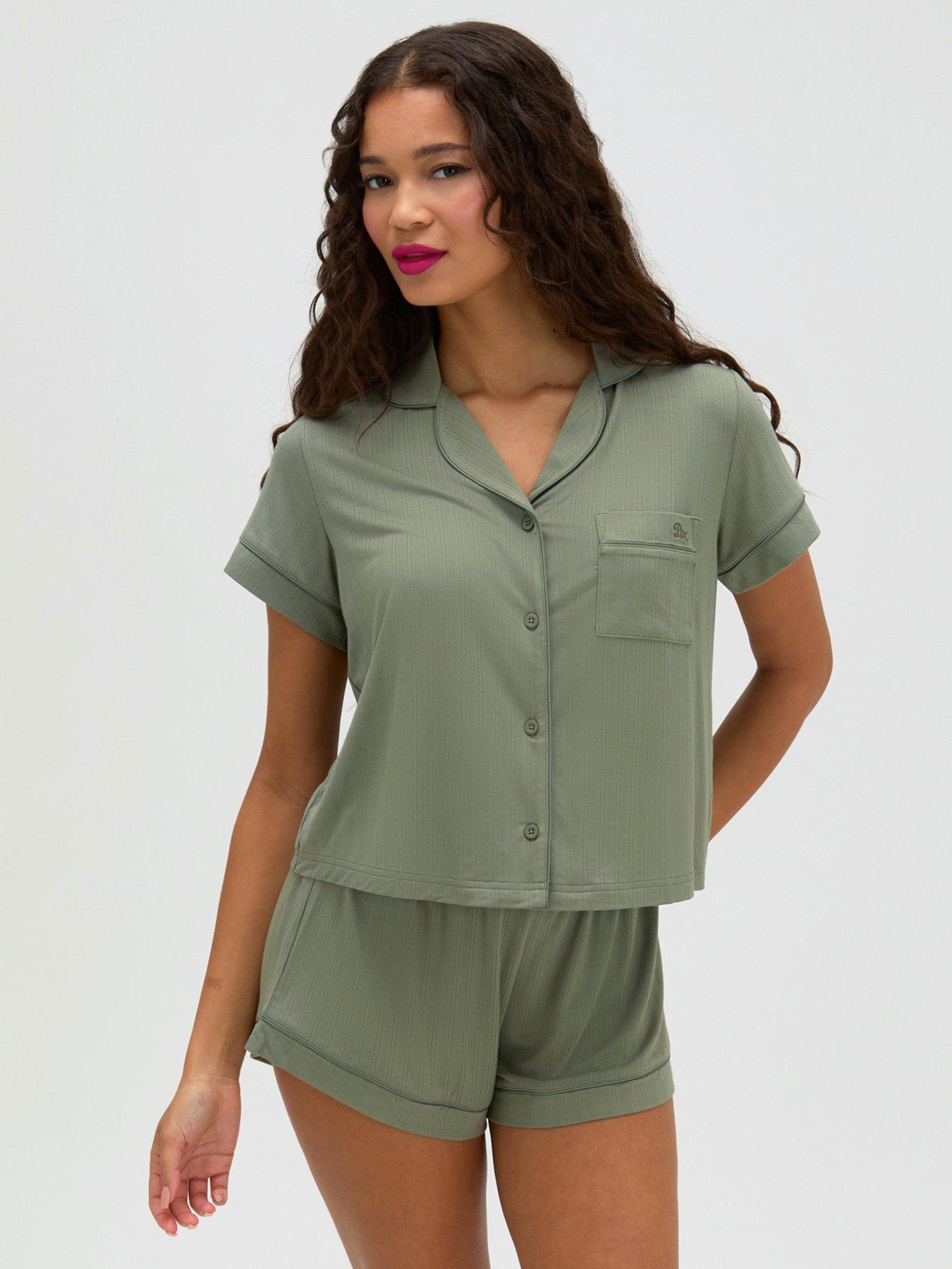 Image 3 of 5 of Boux Avenue Short Sleeve PJ Set - Green