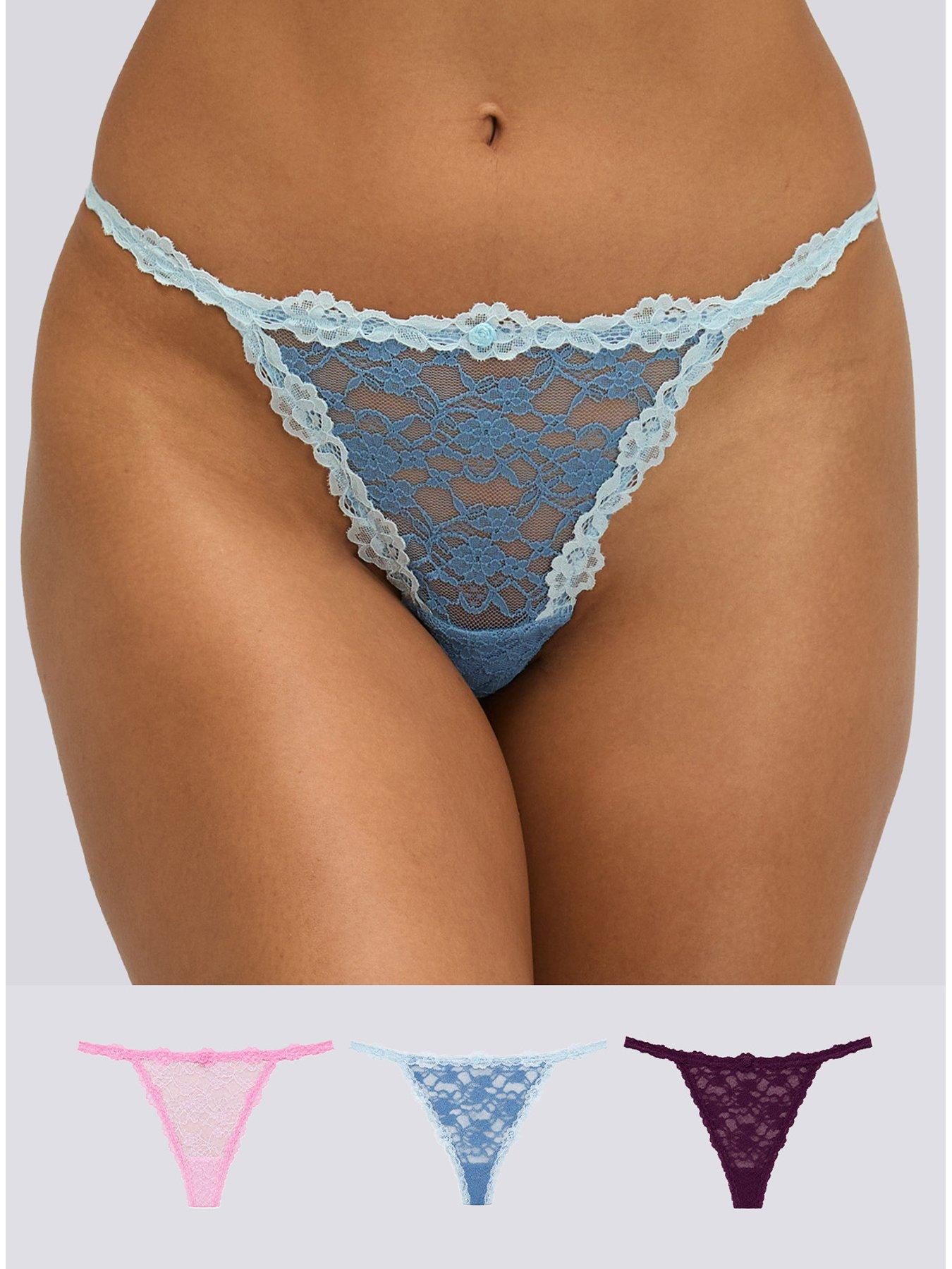 Image 1 of 5 of Boux Avenue Brooke Lace G-String Thong - Plum