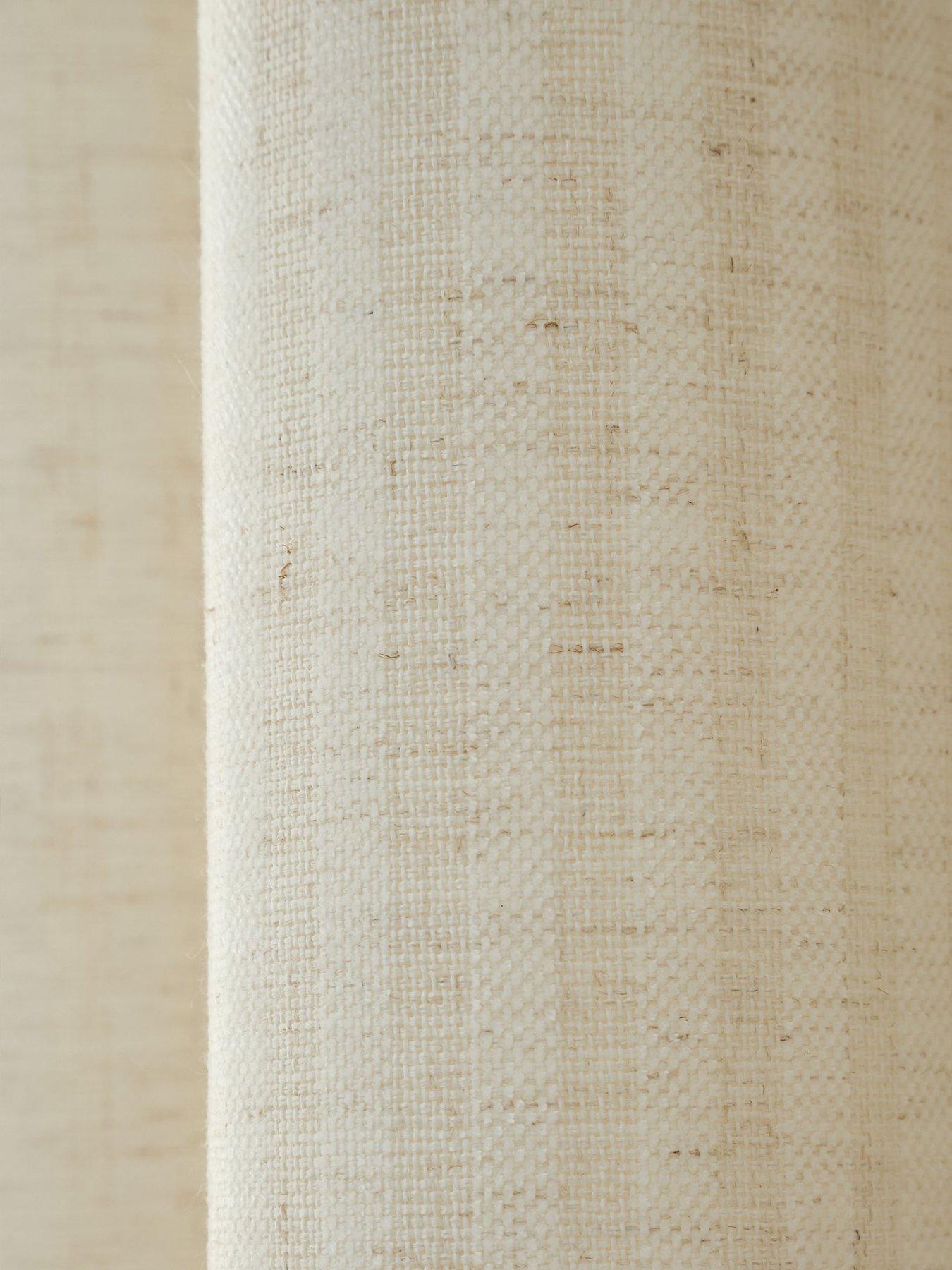 Image 3 of 5 of Bianca Fine Linens Chenille Stripe Eyelet Curtains