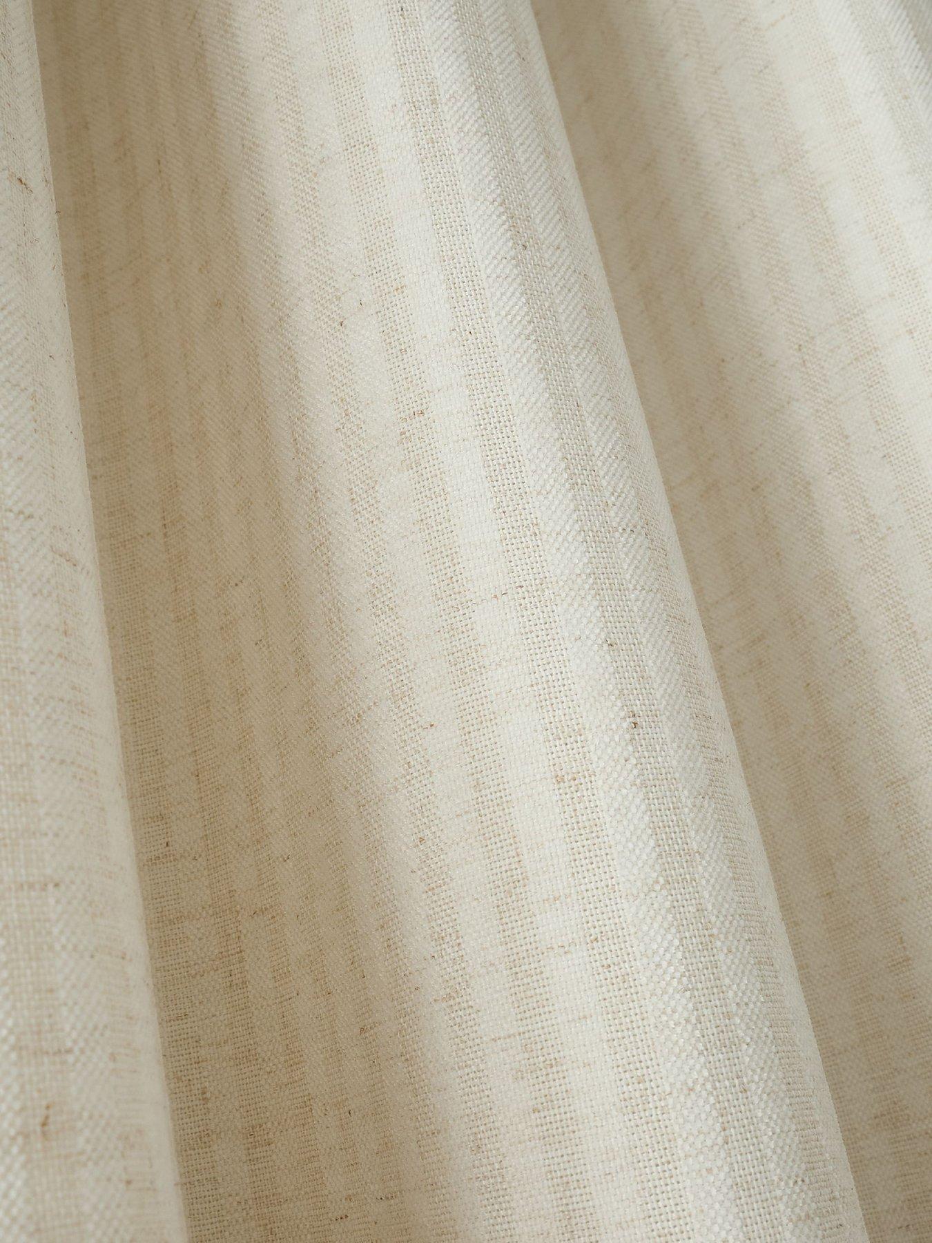 Image 4 of 5 of Bianca Fine Linens Chenille Stripe Eyelet Curtains