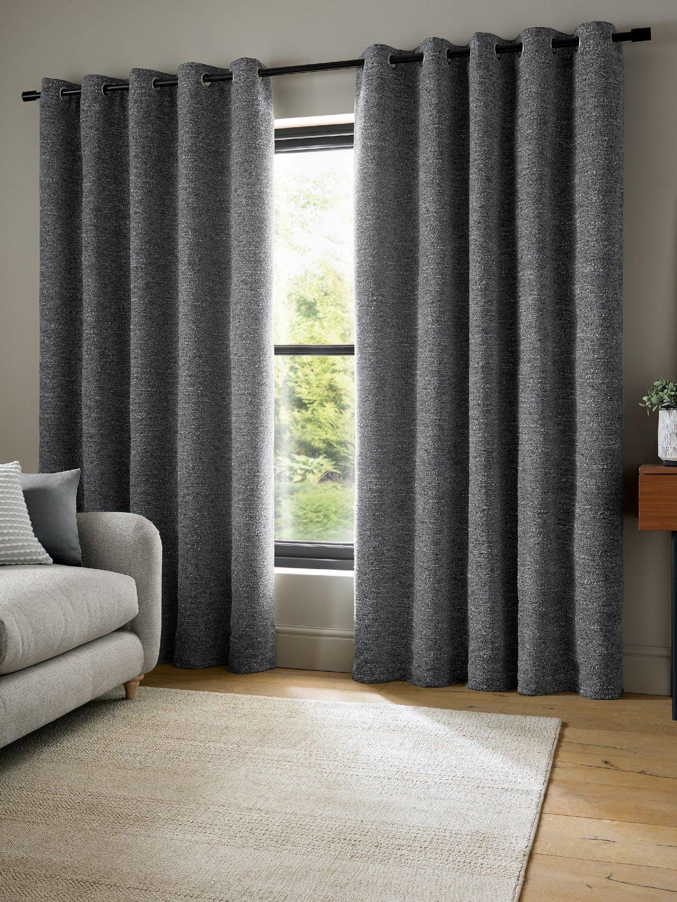 Catherine Lansfield Chunky Boucle Eyelet Curtains