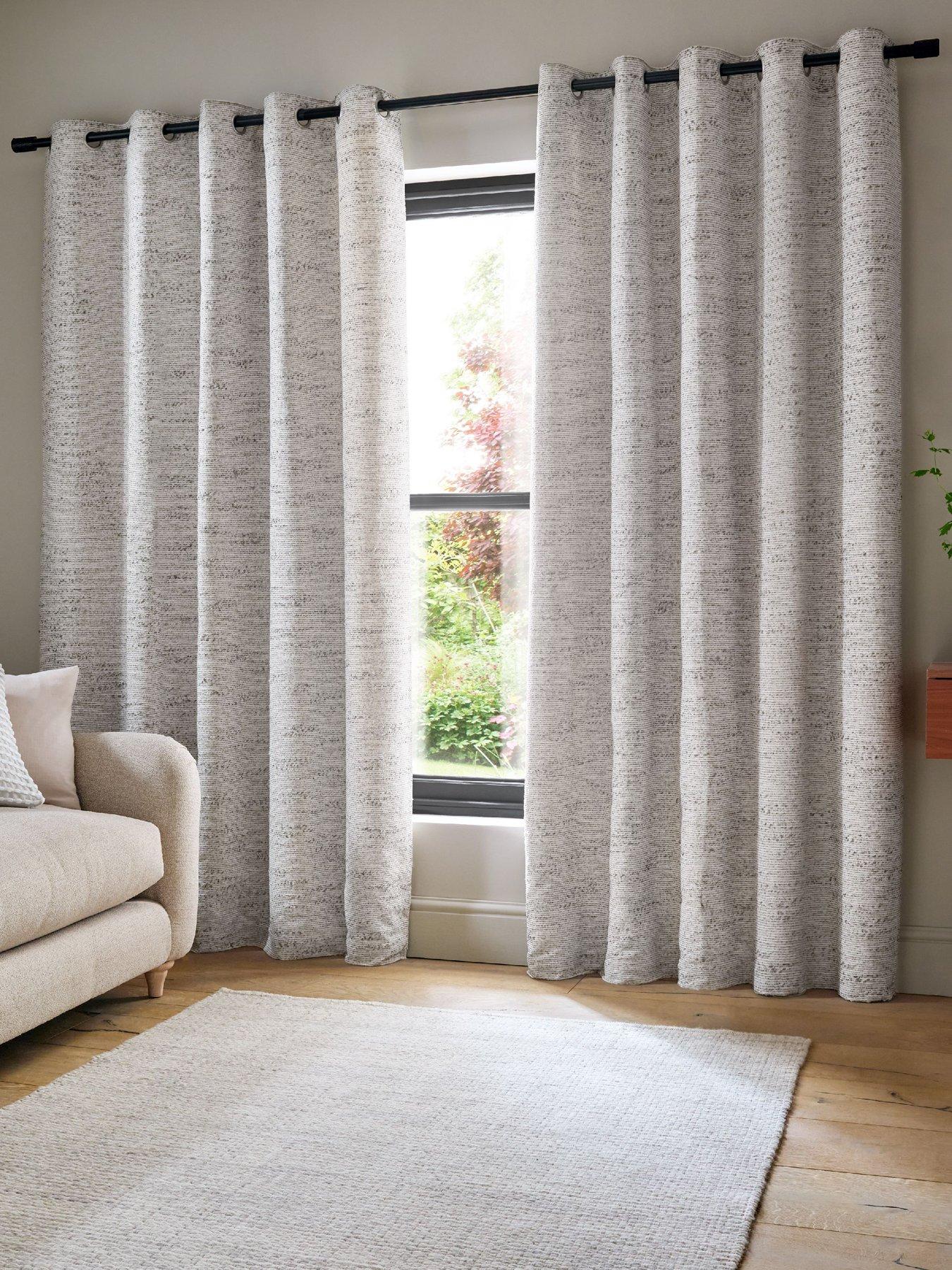 Catherine Lansfield Chunky Boucle Eyelet Curtains