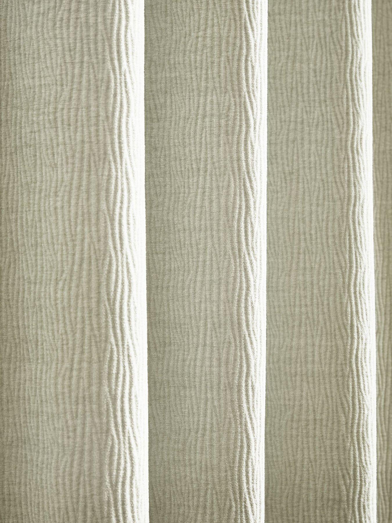 Image 3 of 4 of Catherine Lansfield Crinkle Chenille Eyelet Curtains