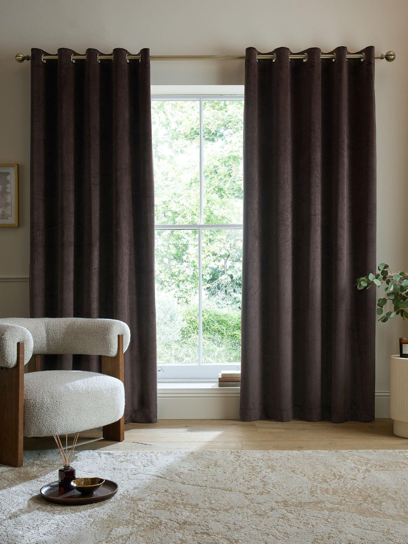 Image 1 of 5 of Catherine Lansfield Super Thermal Blackout Matt Velour Eyelet Curtains