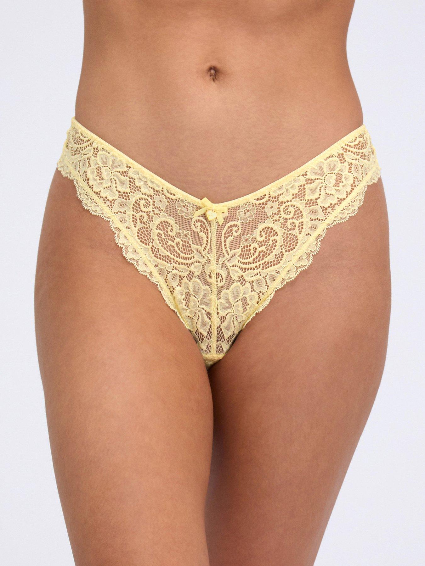 Boux Avenue Boux Avenue Emma Thong - Butter Yellow