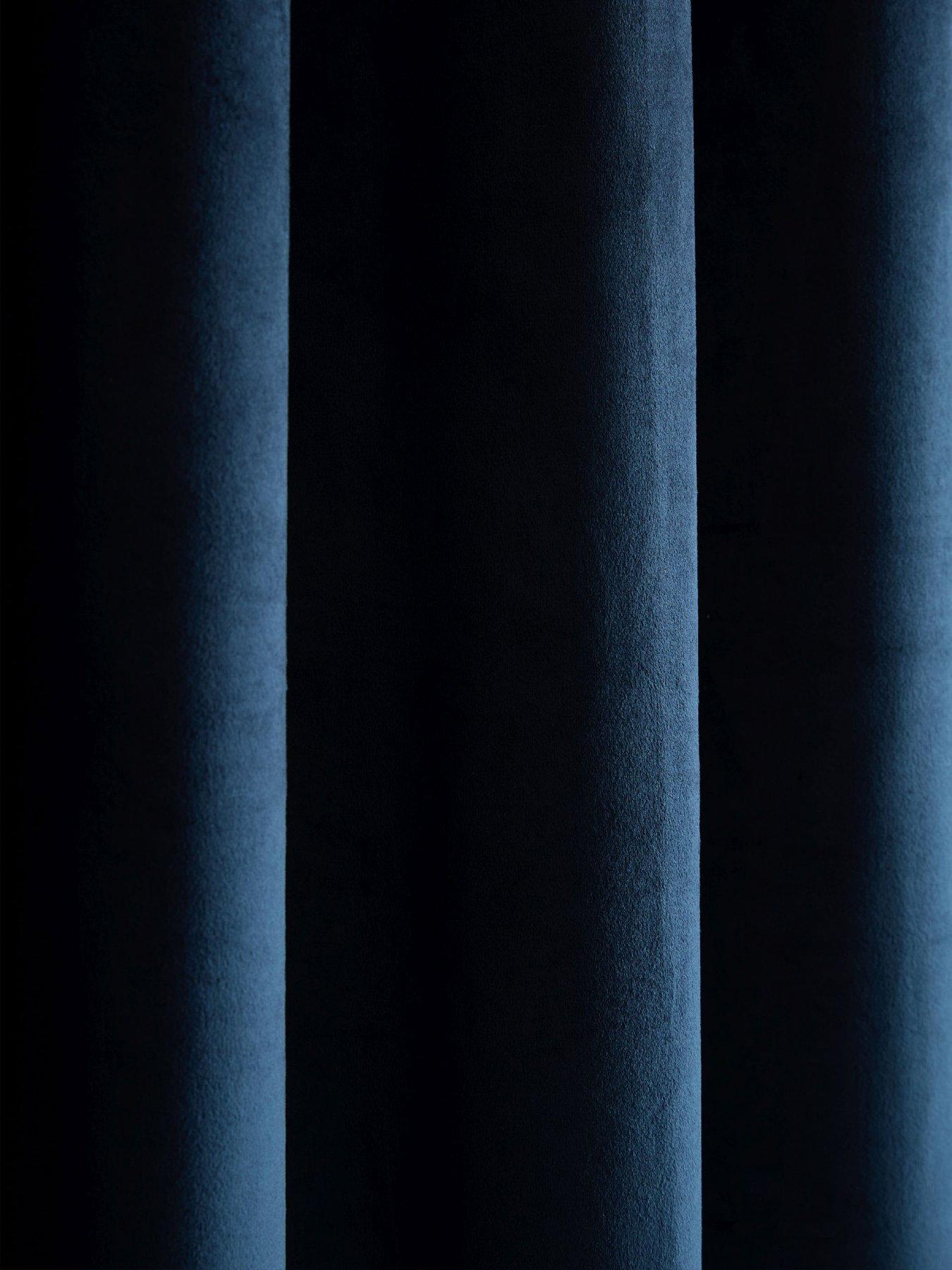 Image 4 of 5 of Catherine Lansfield Woven Super Thermal Blackout Matt Velour Door Panel Curtains
