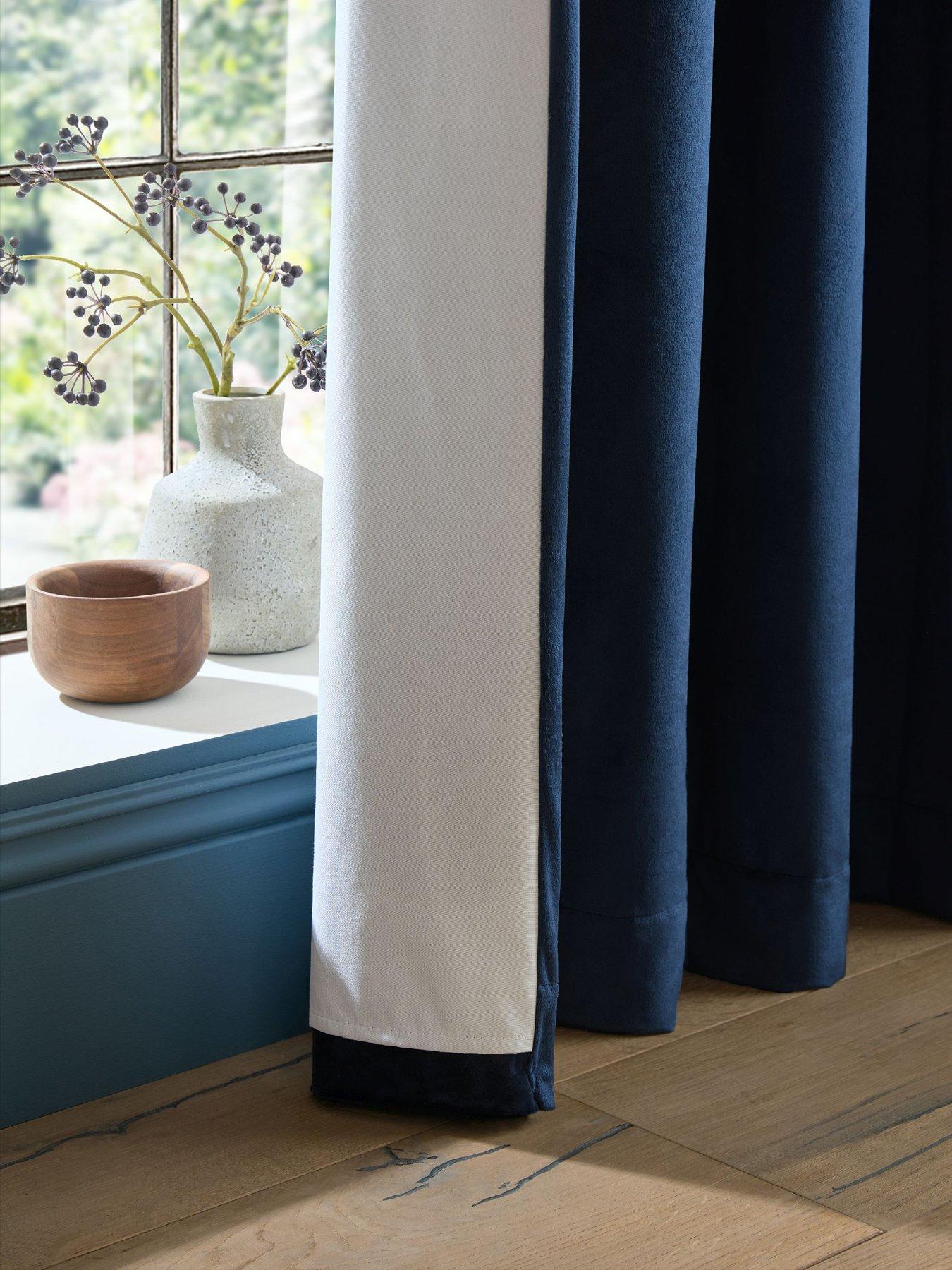 Image 5 of 5 of Catherine Lansfield Woven Super Thermal Blackout Matt Velour Door Panel Curtains