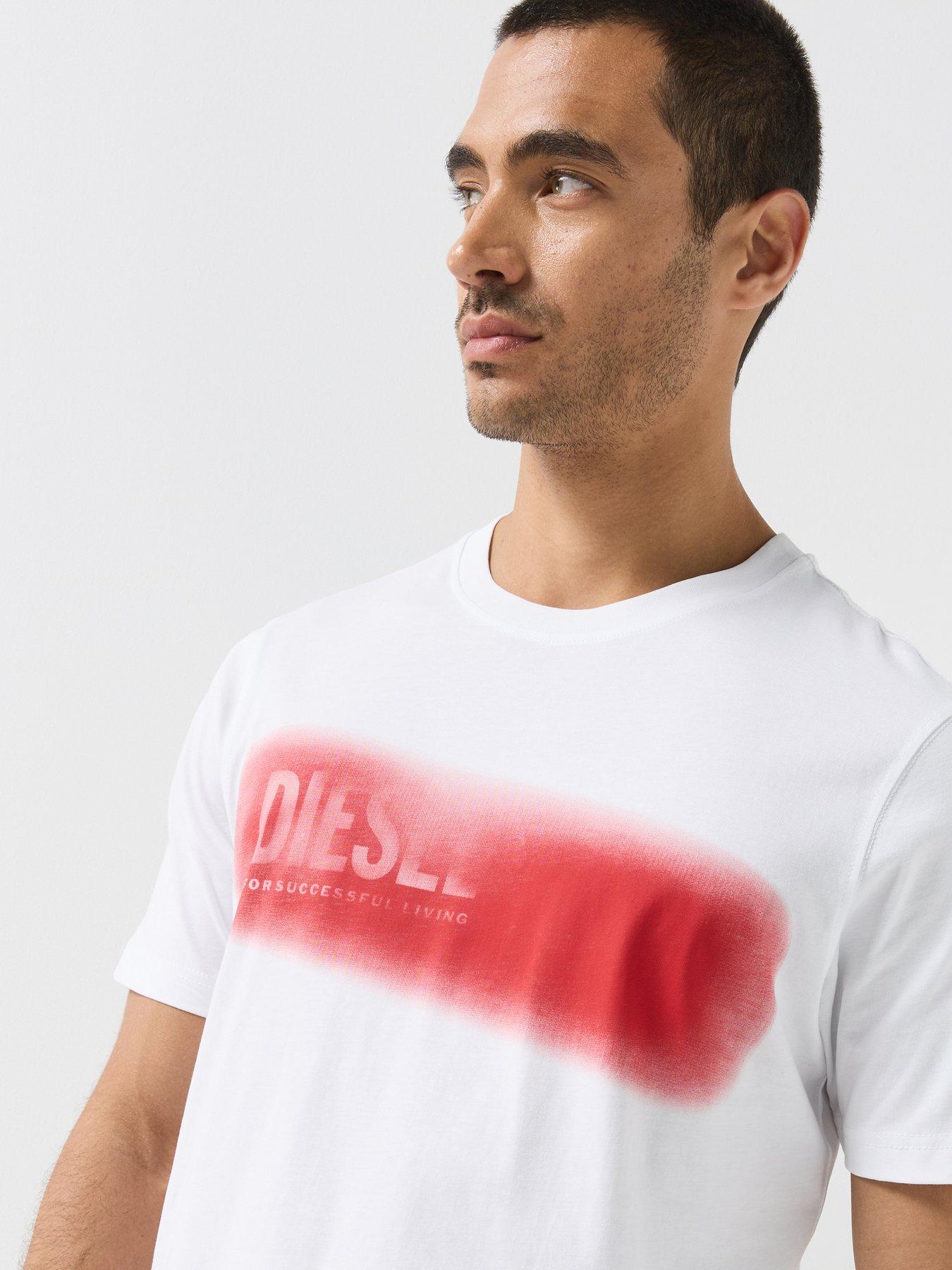 Image 4 of 5 of Diesel Diesel Back Graphic T-shirt - White