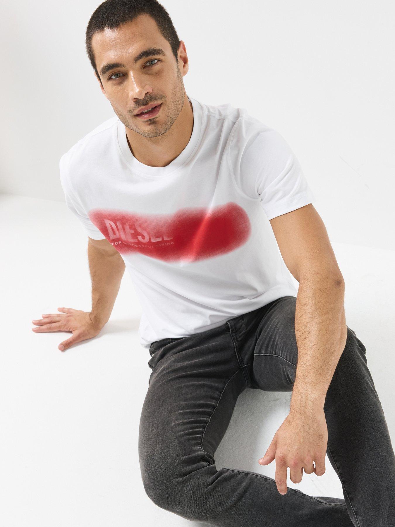 Image 5 of 5 of Diesel Diesel Back Graphic T-shirt - White