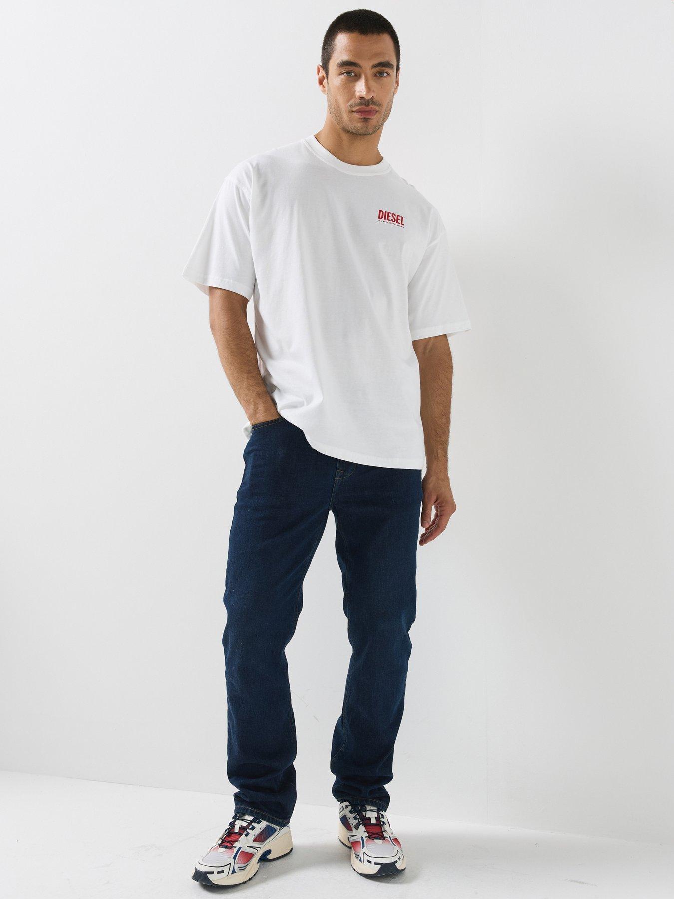 Image 3 of 5 of Diesel Diesel Relaxed Fit Back Graphic T-shirt - White