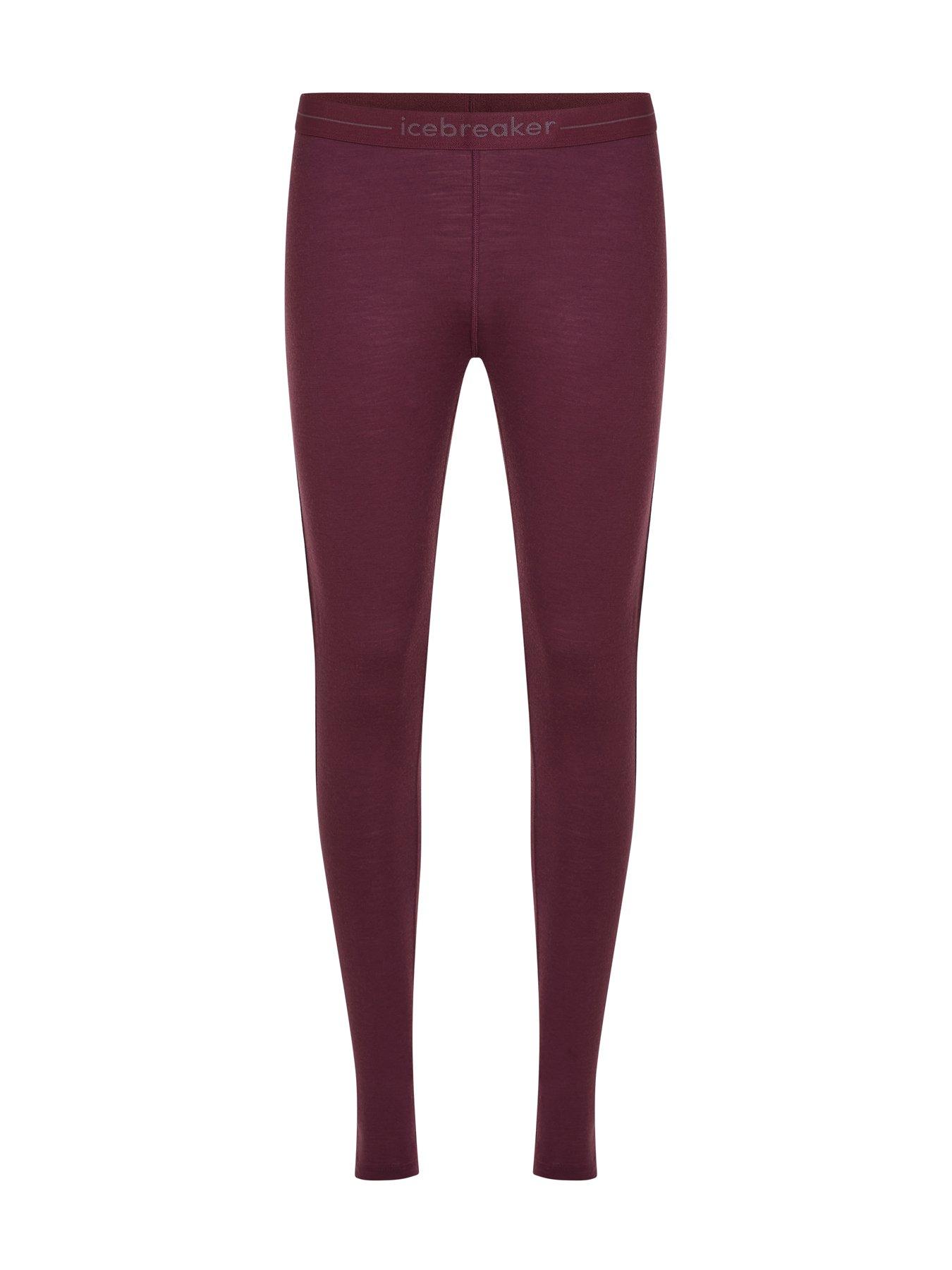 Image 4 of 4 of Icebreaker Womens 200 Oasis Baselayer Leggings - Burgundy
