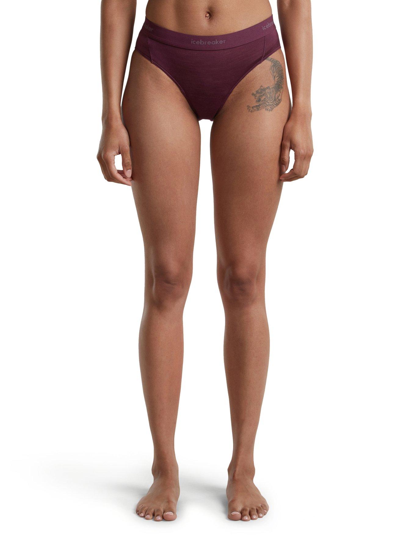 Icebreaker Womens Merino 125 Cool-lite Sprite Hipster Briefs - Burgundy