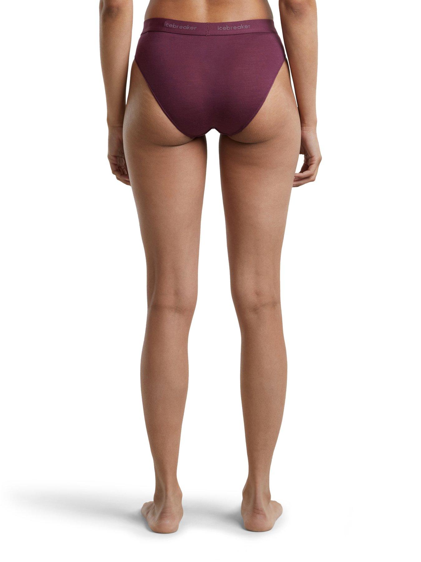 Image 2 of 4 of Icebreaker Womens Merino 125 Cool-lite Sprite Hipster Briefs - Burgundy