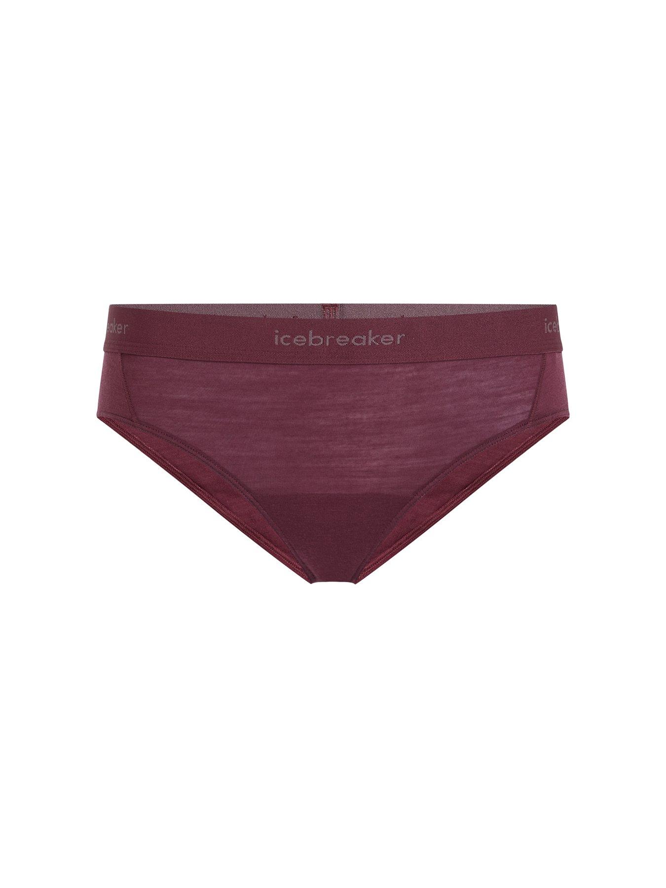 Image 4 of 4 of Icebreaker Womens Merino 125 Cool-lite Sprite Hipster Briefs - Burgundy