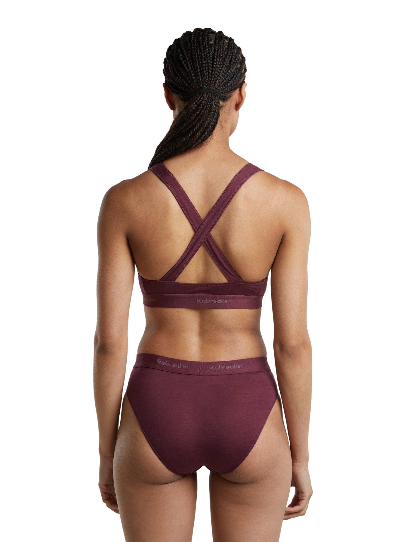 Image 2 of 4 of Icebreaker Womens Merino 125 Cool-lite Sprite Racerback Bra - Burgundy