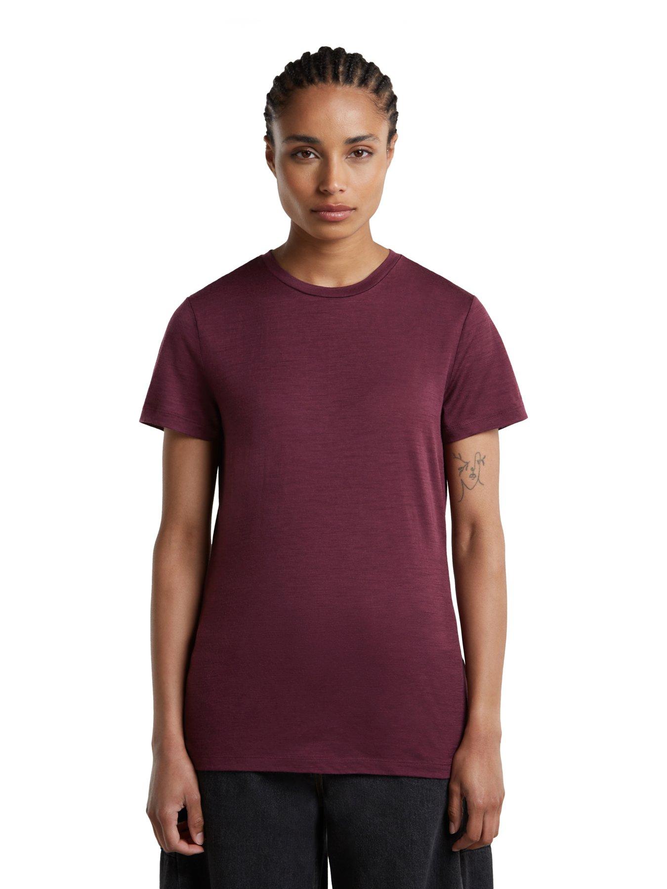 Image 1 of 4 of Icebreaker Womens Merino 150 Tech Lite Iii T-Shirt - Burgundy