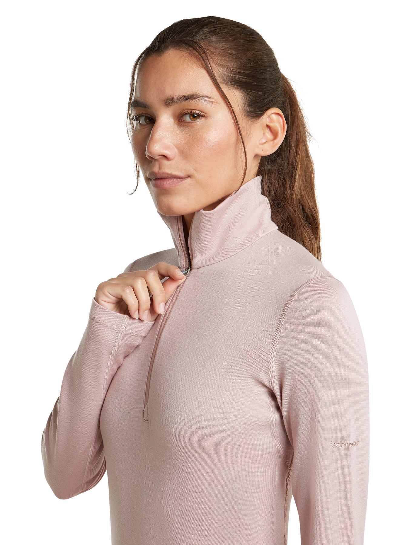 Image 1 of 3 of Icebreaker Womens 260 Tech Merino Half Zip Baselayer Top - Light Beige