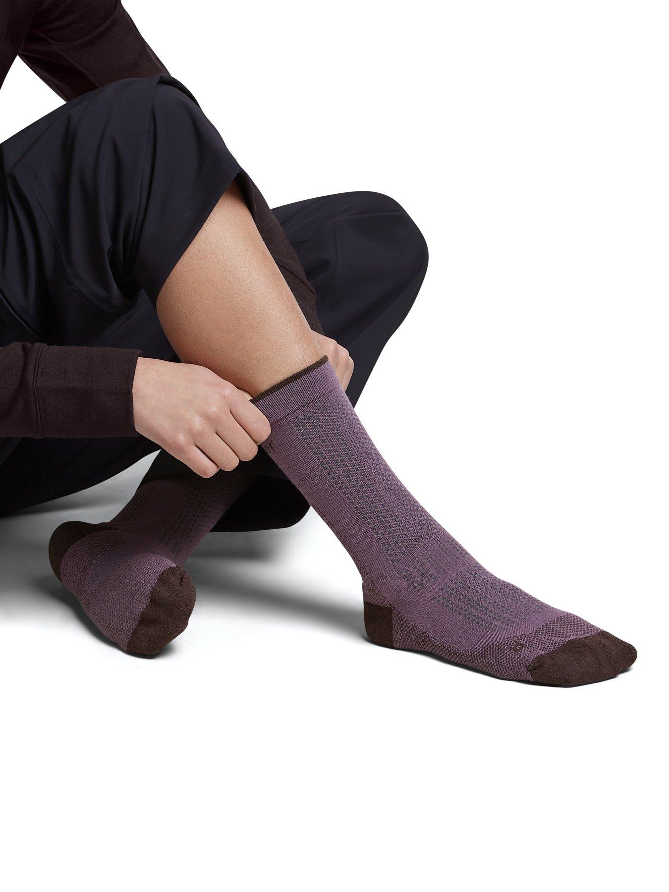 Image 2 of 2 of Icebreaker Womens Merino Hiking Ultralight Crew Socks - Purple