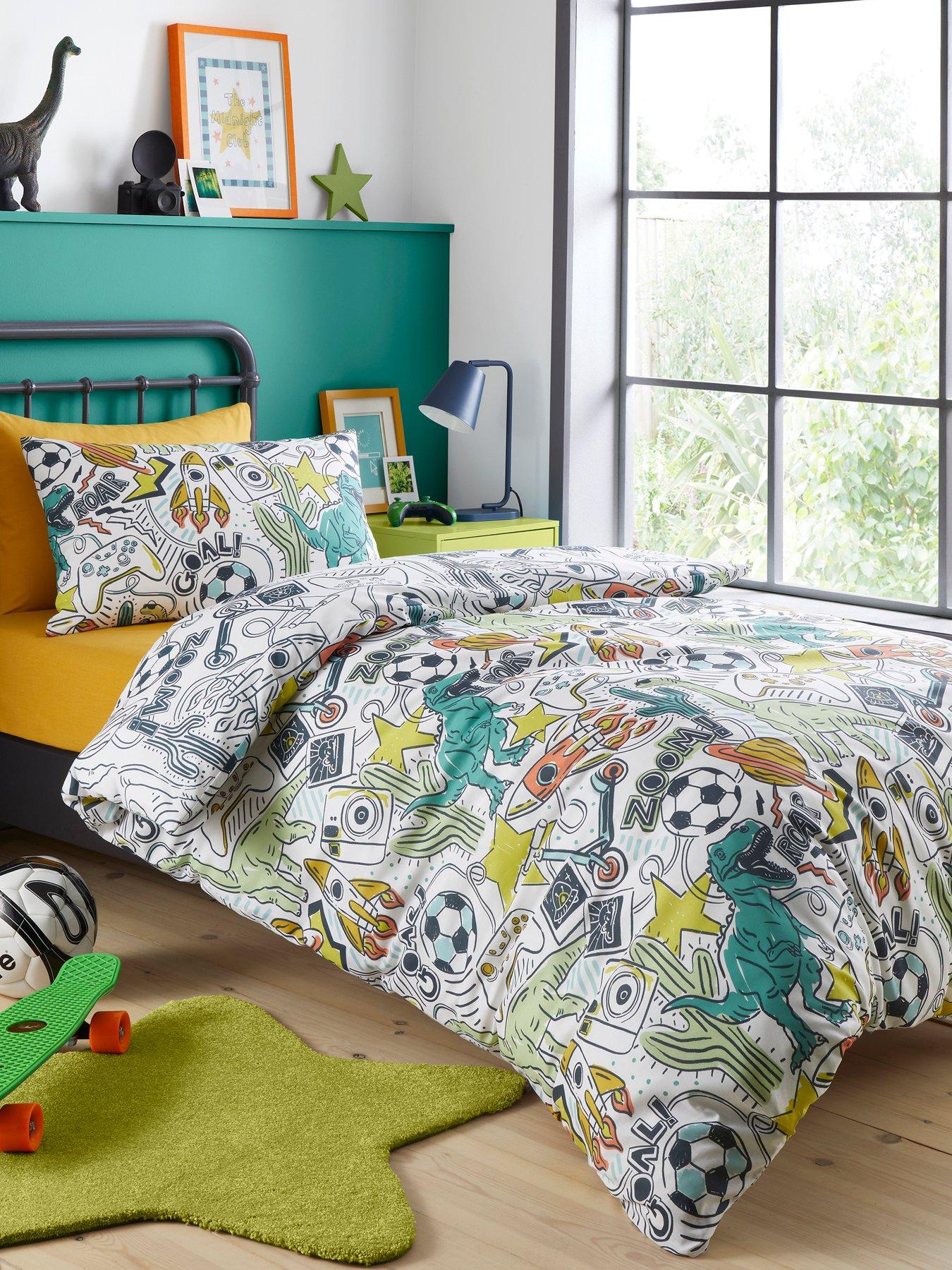 Image 1 of 4 of Bedlam Doodle Zoom Duvet Cover Set in Multi