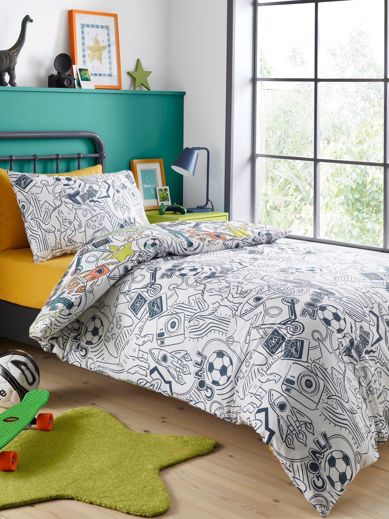 Image 4 of 4 of Bedlam Doodle Zoom Duvet Cover Set in Multi